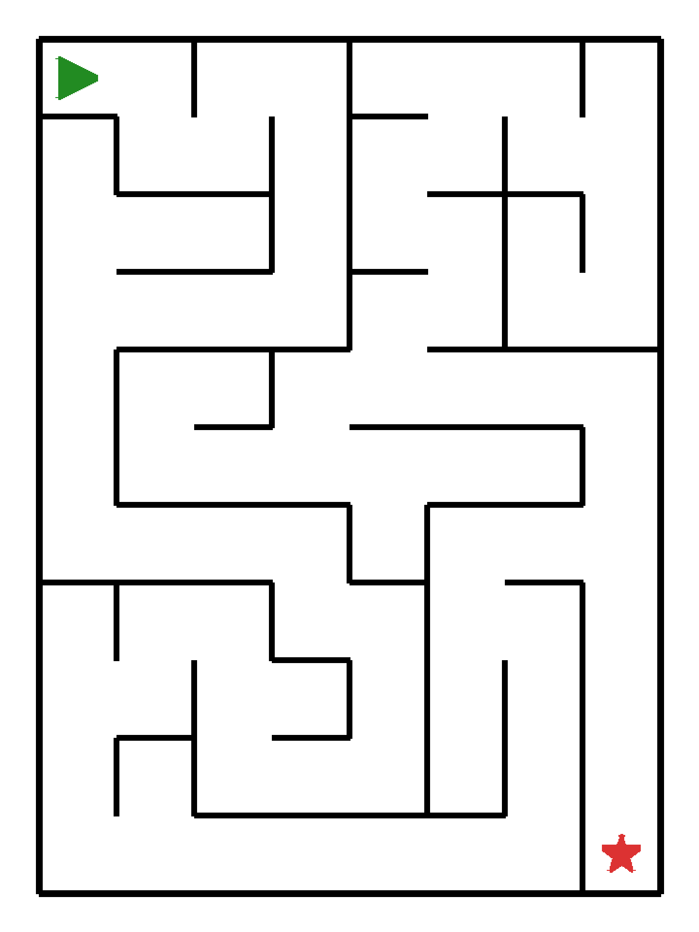 Labyrinth-Rätsel Labyrinth (leicht) für Kindergarten aus der Kategorie Labyrinth - kostenlos ausdrucken