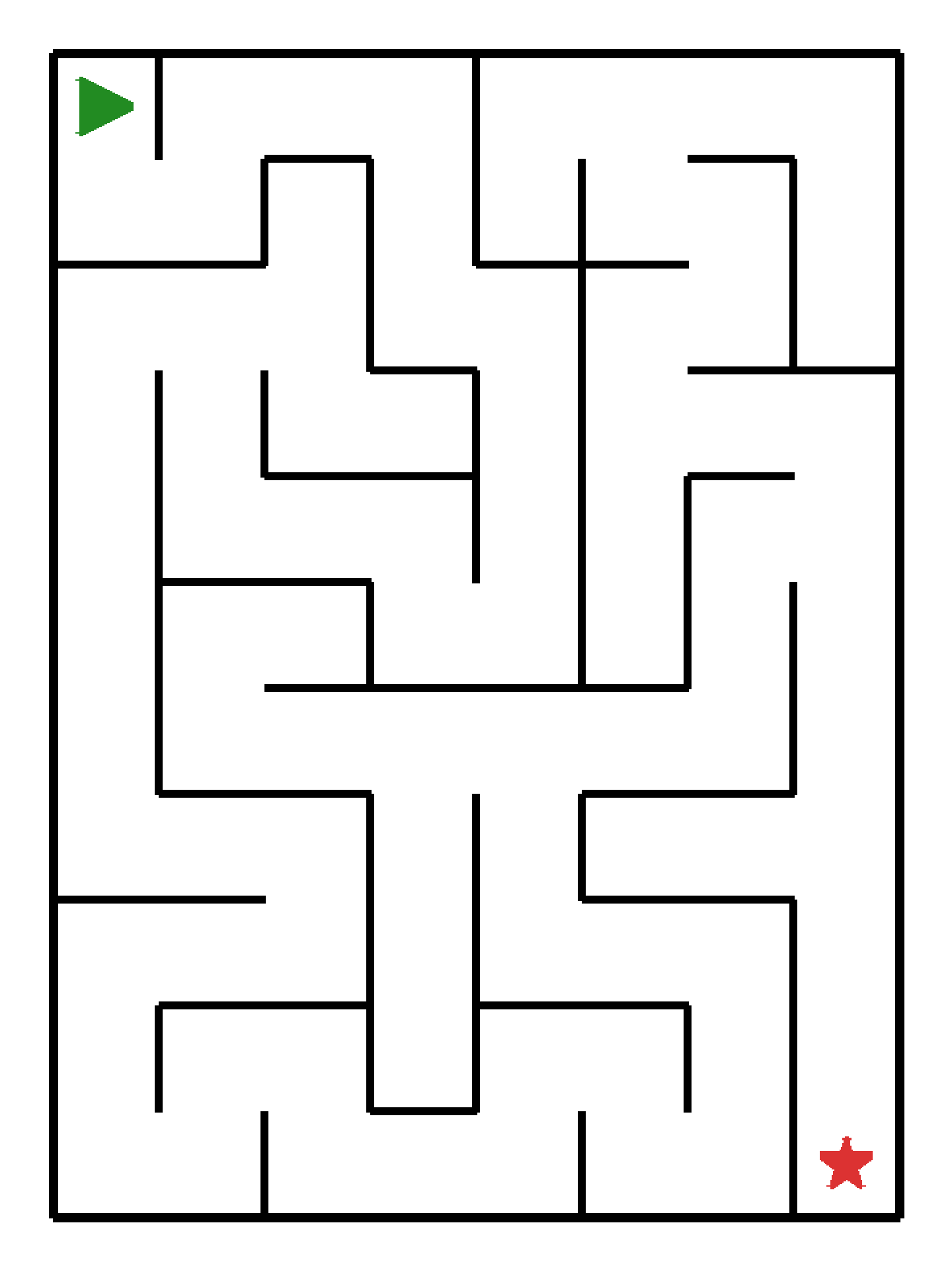 Labyrinth-Rätsel Labyrinth (leicht) für Kindergarten aus der Kategorie Labyrinth - kostenlos ausdrucken