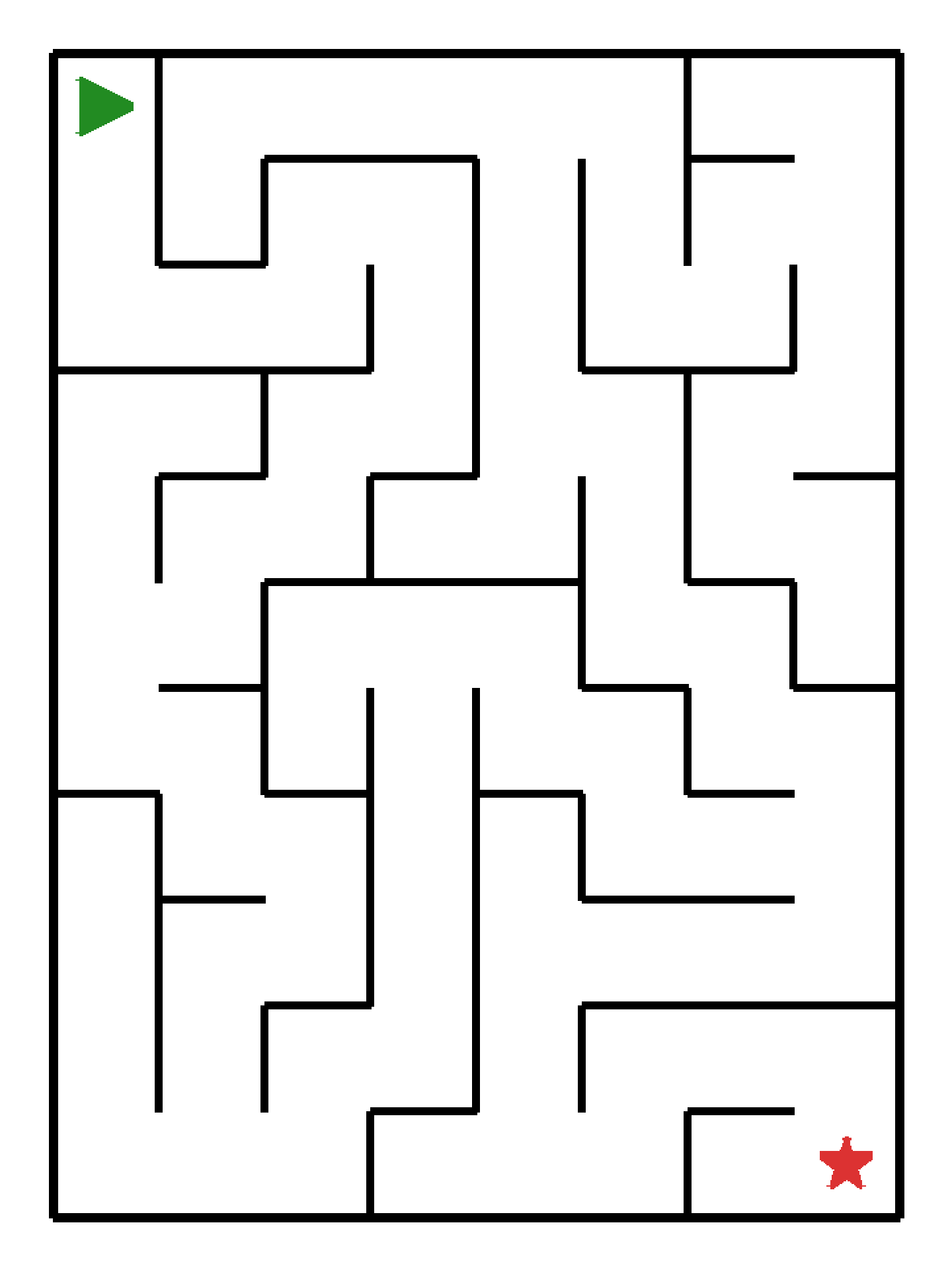 Labyrinth-Rätsel Labyrinth (leicht) für Kindergarten aus der Kategorie Labyrinth - kostenlos ausdrucken