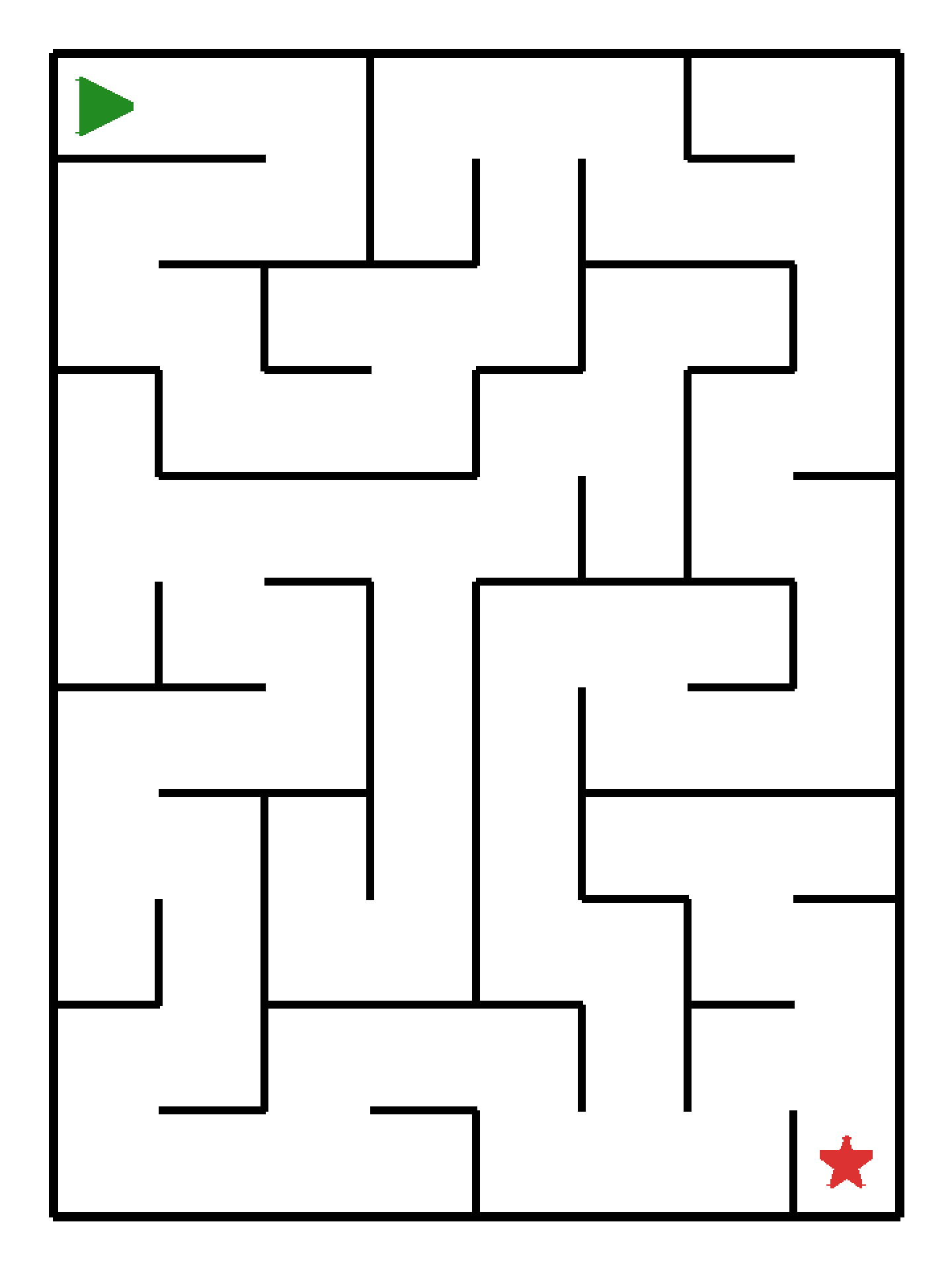 Labyrinth-Rätsel Labyrinth (leicht) für Kindergarten aus der Kategorie Labyrinth - kostenlos ausdrucken