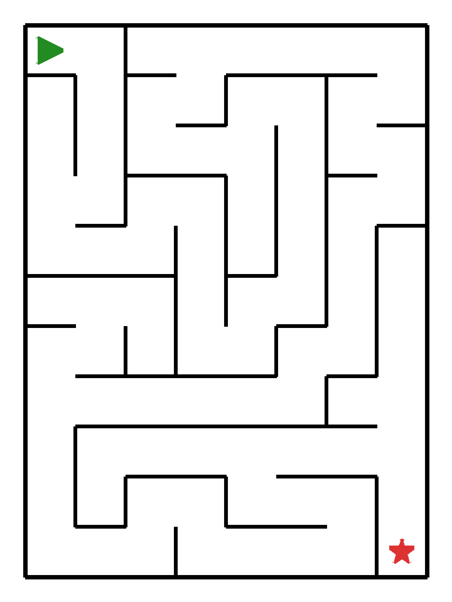 Labyrinth-Rätsel Labyrinth (leicht) für Kindergarten aus der Kategorie Labyrinth - kostenlos ausdrucken