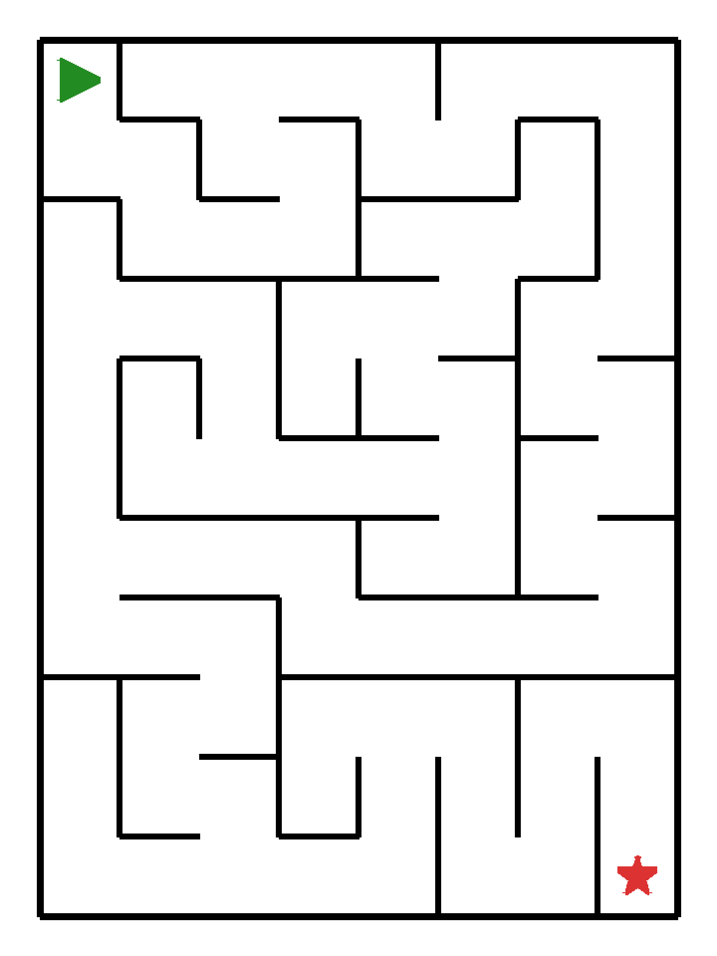 Labyrinth-Rätsel Labyrinth (leicht) für Kindergarten aus der Kategorie Labyrinth - kostenlos ausdrucken