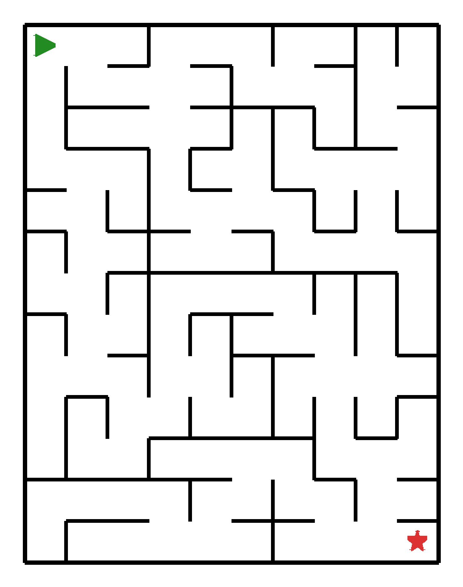 Labyrinth-Rätsel Labyrinth (mittel) für Kindergarten aus der Kategorie Labyrinth - kostenlos ausdrucken