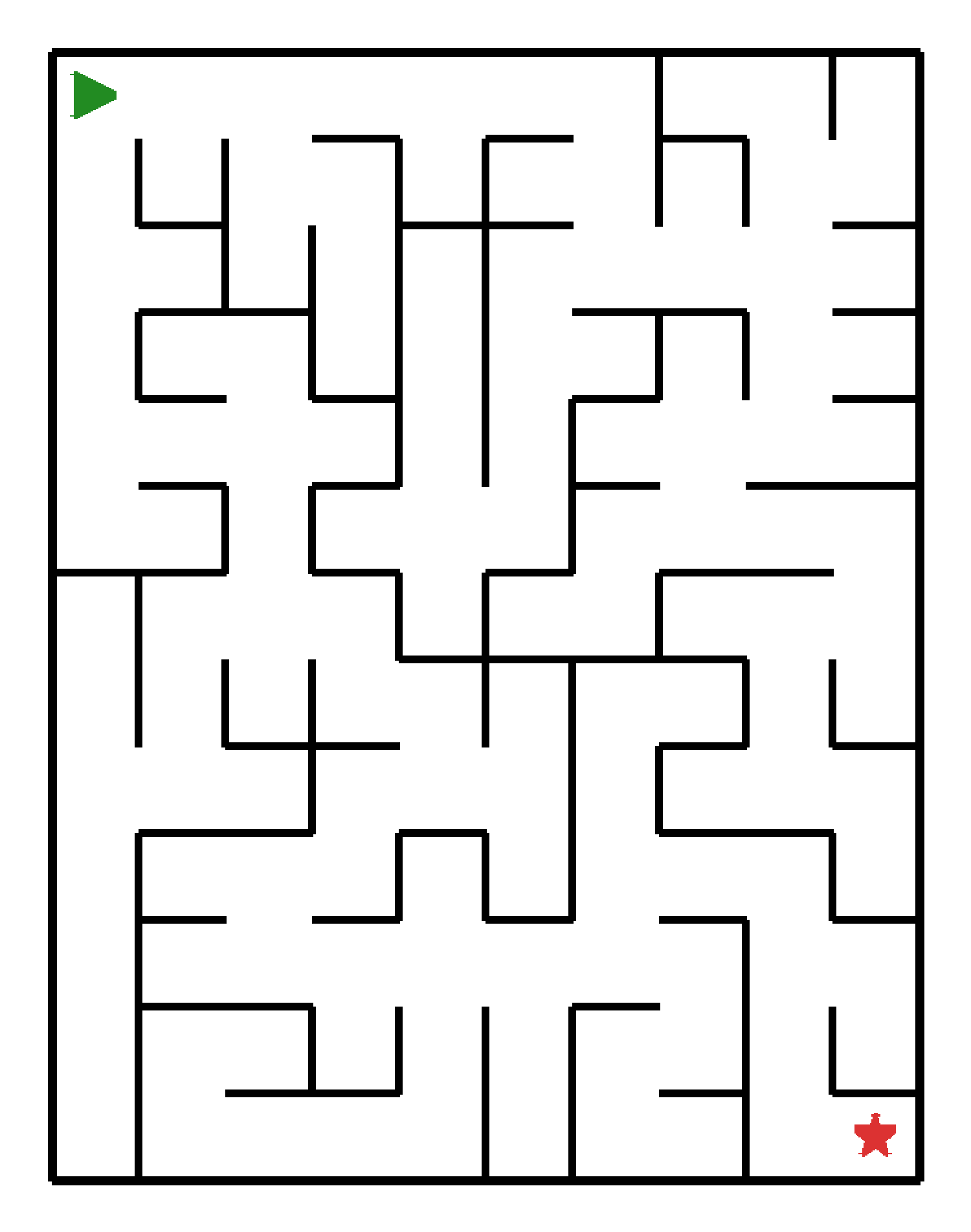 Labyrinth-Rätsel Labyrinth (mittel) für Kindergarten aus der Kategorie Labyrinth - kostenlos ausdrucken