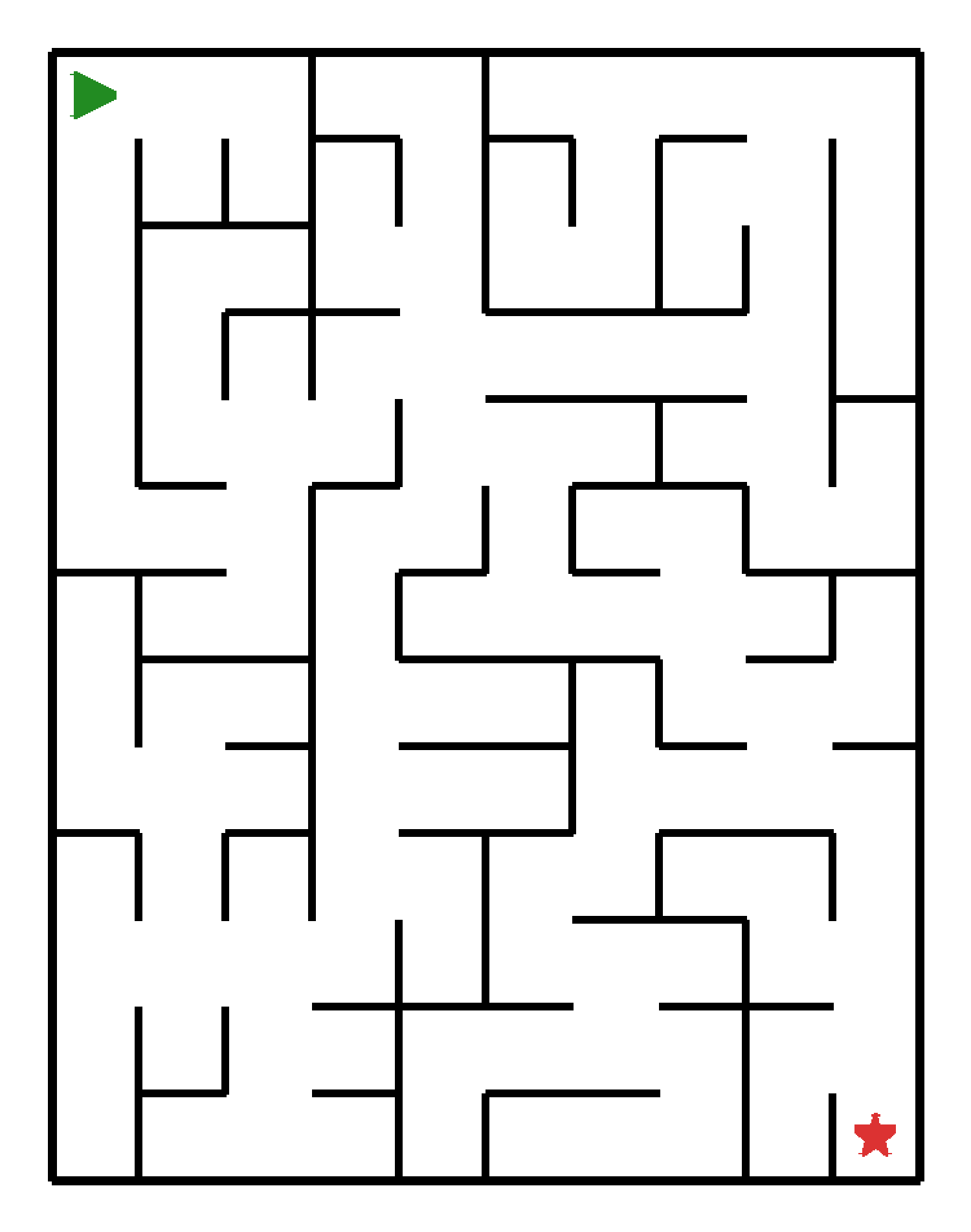 Labyrinth-Rätsel Labyrinth (mittel) für Kindergarten aus der Kategorie Labyrinth - kostenlos ausdrucken