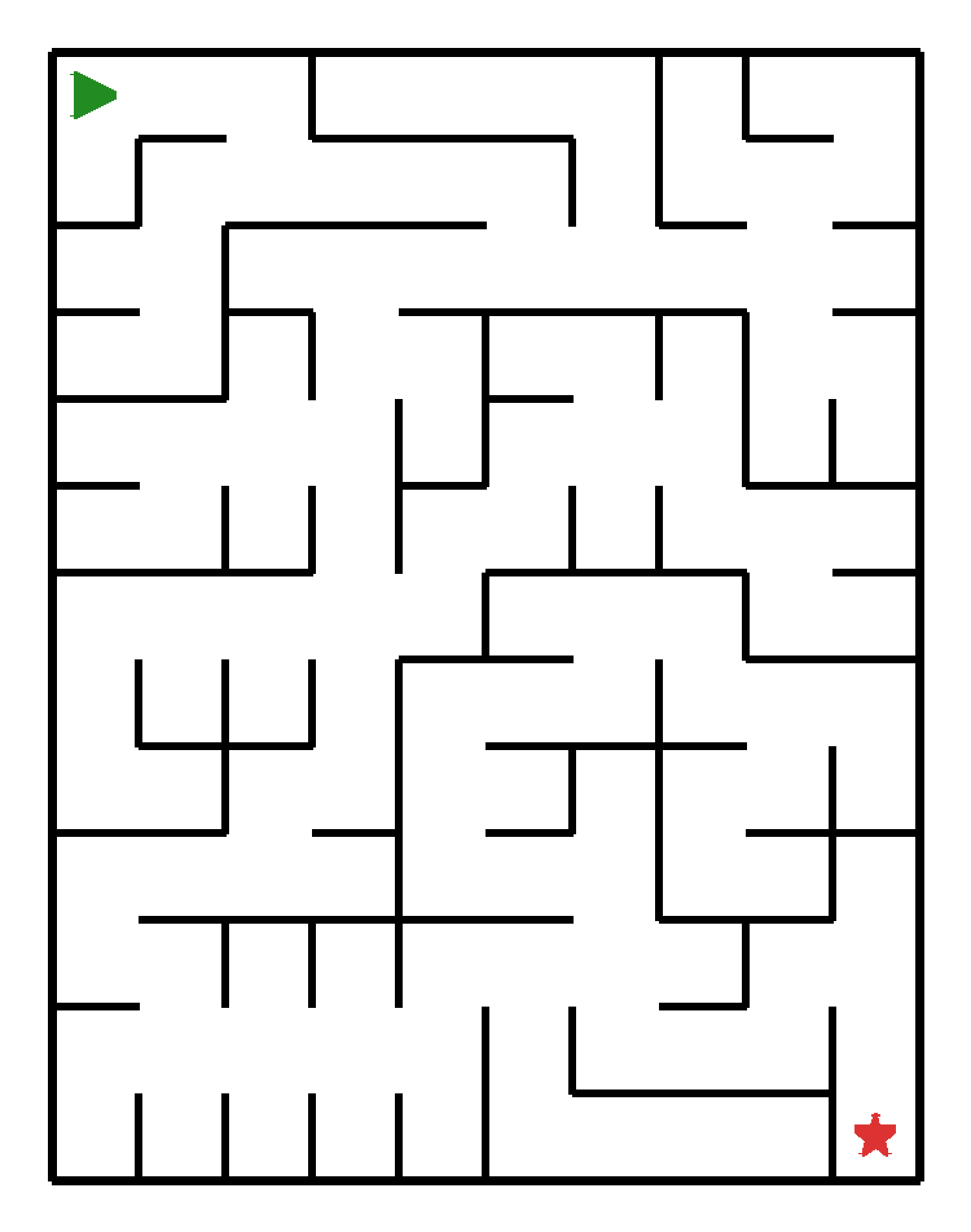 Labyrinth-Rätsel Labyrinth (mittel) für Kindergarten aus der Kategorie Labyrinth - kostenlos ausdrucken