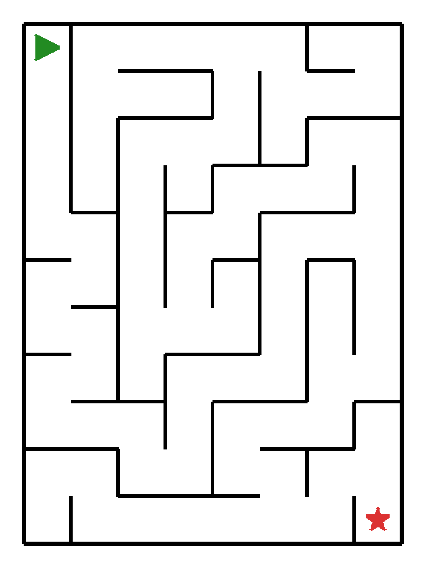 Labyrinth-Rätsel Labyrinth (leicht) für Kindergarten aus der Kategorie Labyrinth - kostenlos ausdrucken