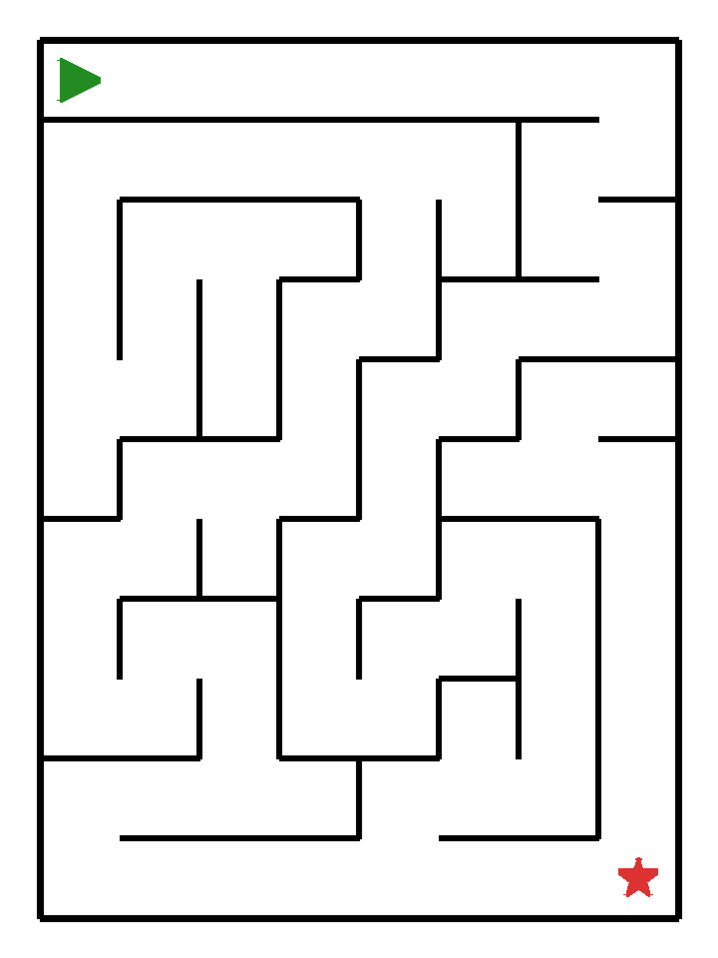 Labyrinth-Rätsel Labyrinth (leicht) für Kindergarten aus der Kategorie Labyrinth - kostenlos ausdrucken