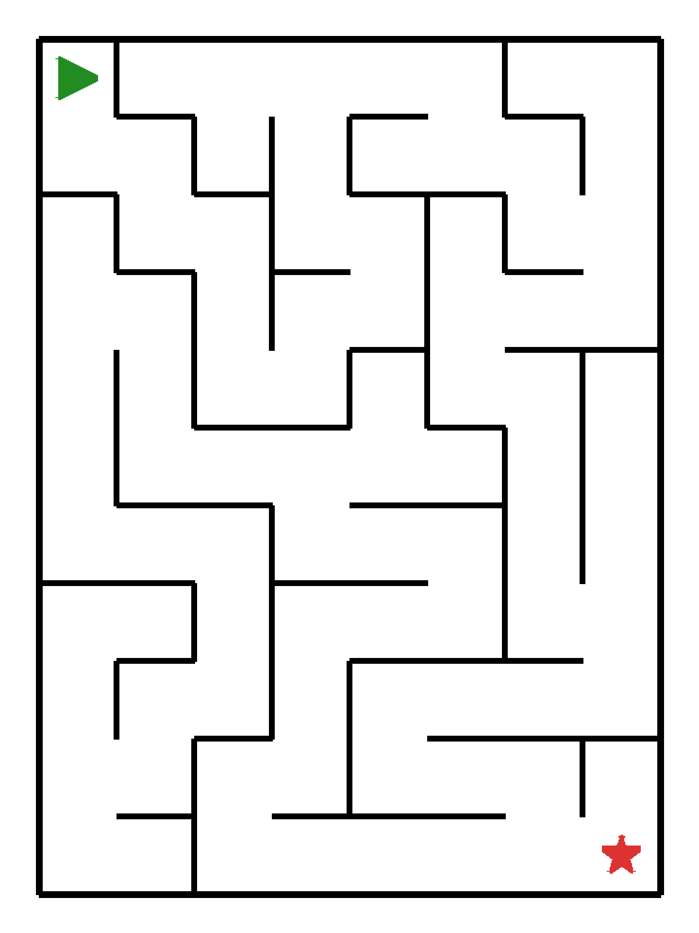Labyrinth-Rätsel Labyrinth (leicht) für Kindergarten aus der Kategorie Labyrinth - kostenlos ausdrucken