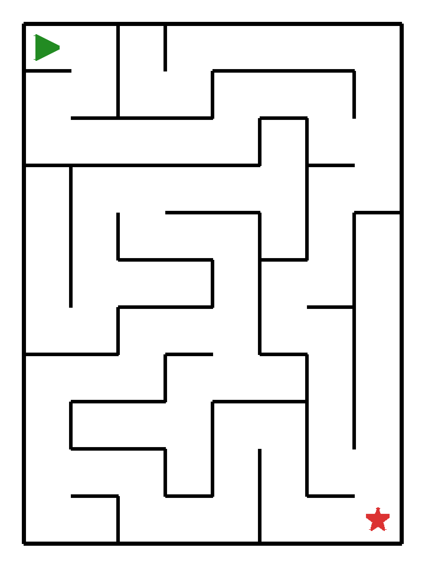 Labyrinth-Rätsel Labyrinth (leicht) für Kindergarten aus der Kategorie Labyrinth - kostenlos ausdrucken