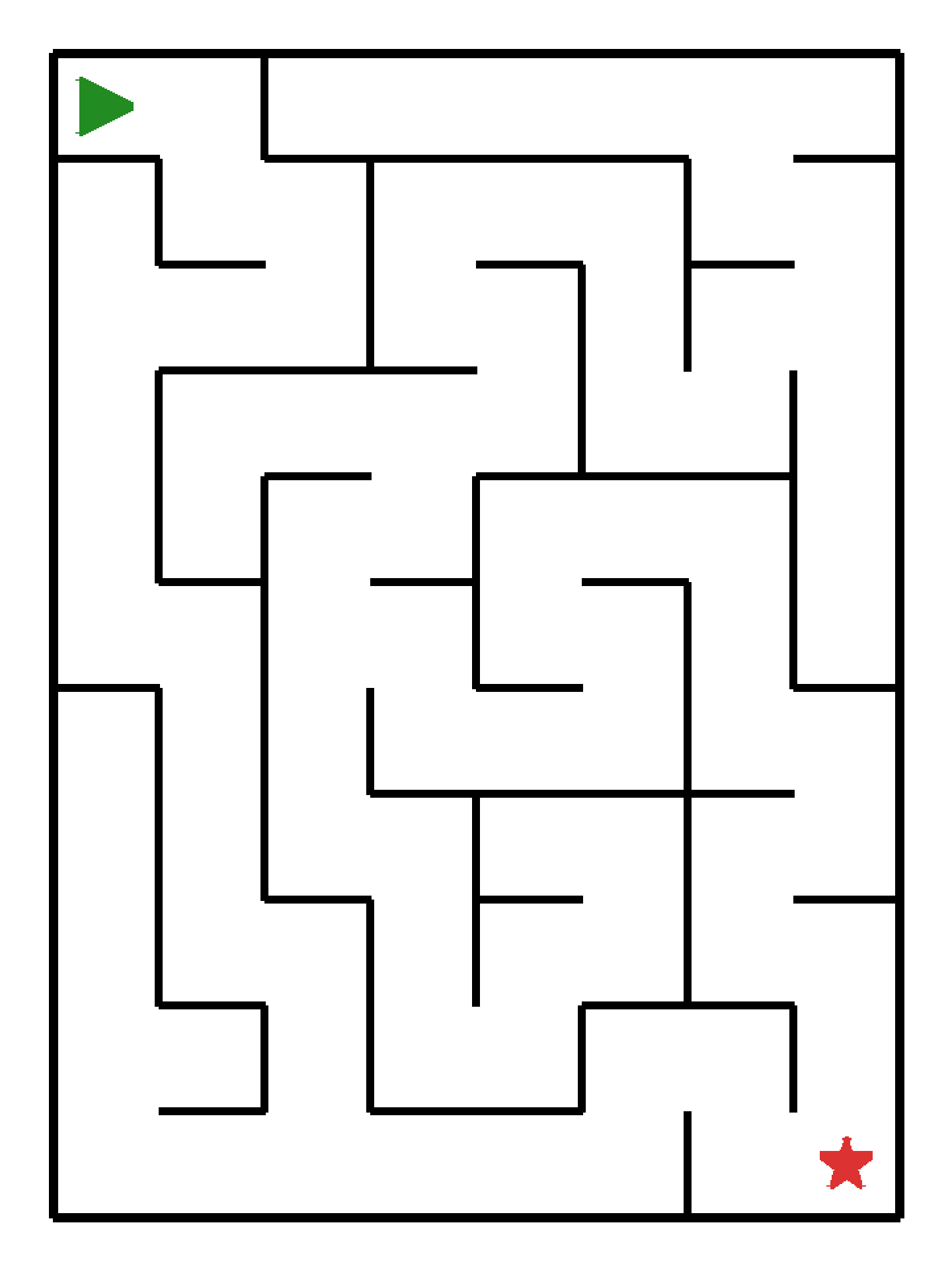 Labyrinth-Rätsel Labyrinth (leicht) für Kindergarten aus der Kategorie Labyrinth - kostenlos ausdrucken