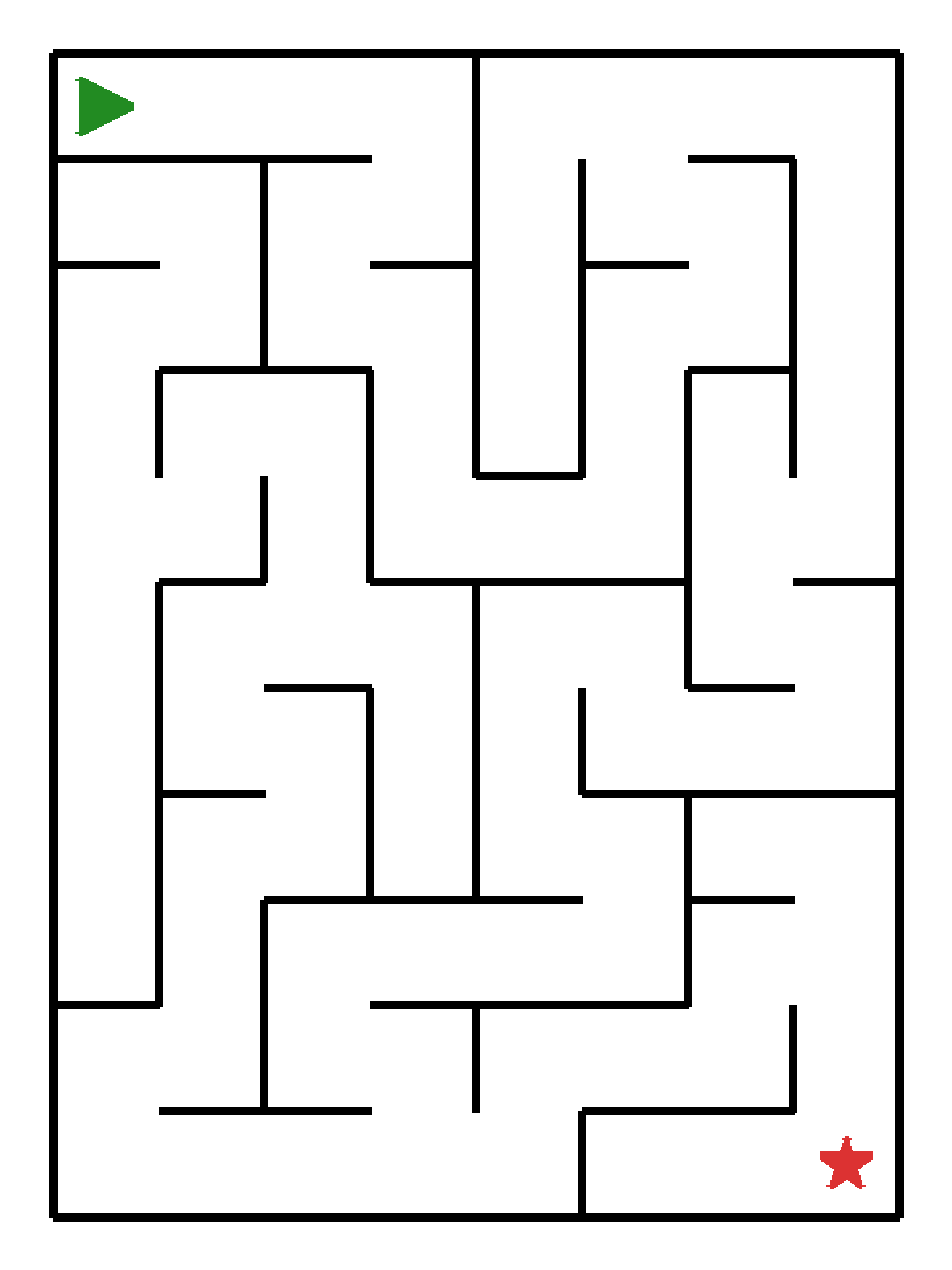 Labyrinth-Rätsel Labyrinth (leicht) für Kindergarten aus der Kategorie Labyrinth - kostenlos ausdrucken