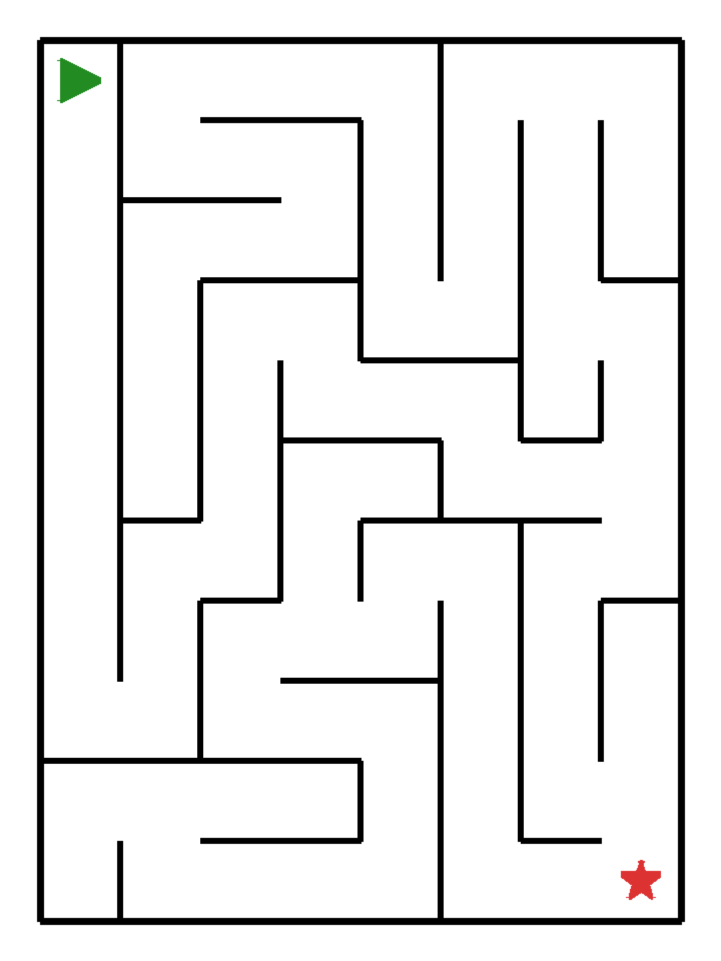 Labyrinth-Rätsel Labyrinth (leicht) für Kindergarten aus der Kategorie Labyrinth - kostenlos ausdrucken