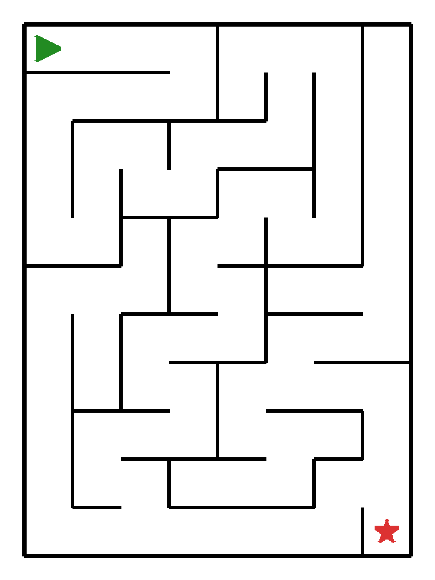 Labyrinth-Rätsel Labyrinth (leicht) für Kindergarten aus der Kategorie Labyrinth - kostenlos ausdrucken