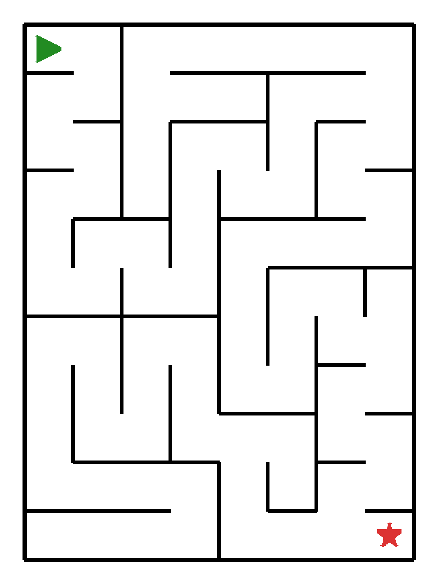 Labyrinth-Rätsel Labyrinth (leicht) für Kindergarten aus der Kategorie Labyrinth - kostenlos ausdrucken