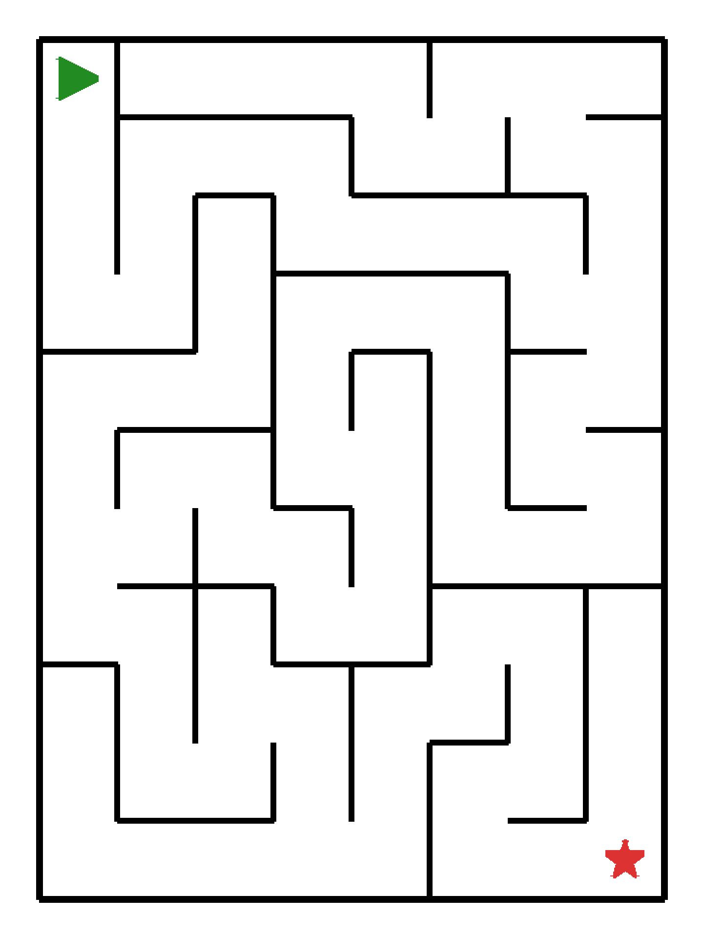 Labyrinth-Rätsel Labyrinth (leicht) für Kindergarten aus der Kategorie Labyrinth - kostenlos ausdrucken