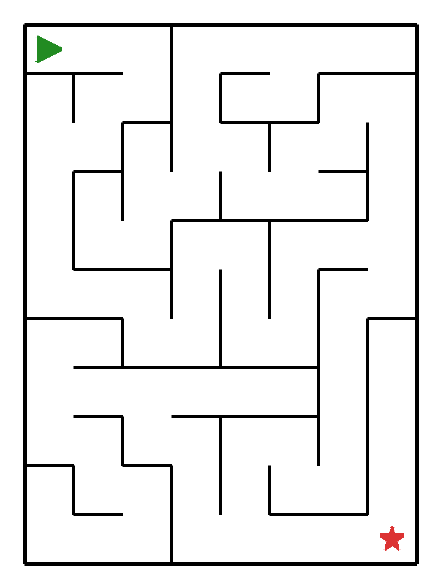 Labyrinth-Rätsel Labyrinth (leicht) für Kindergarten aus der Kategorie Labyrinth - kostenlos ausdrucken