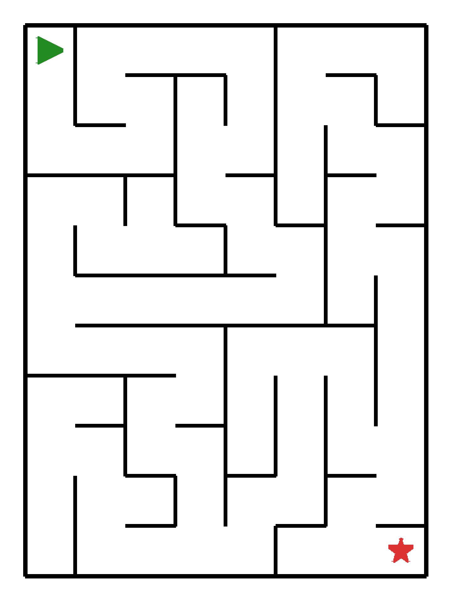 Labyrinth-Rätsel Labyrinth (leicht) für Kindergarten aus der Kategorie Labyrinth - kostenlos ausdrucken