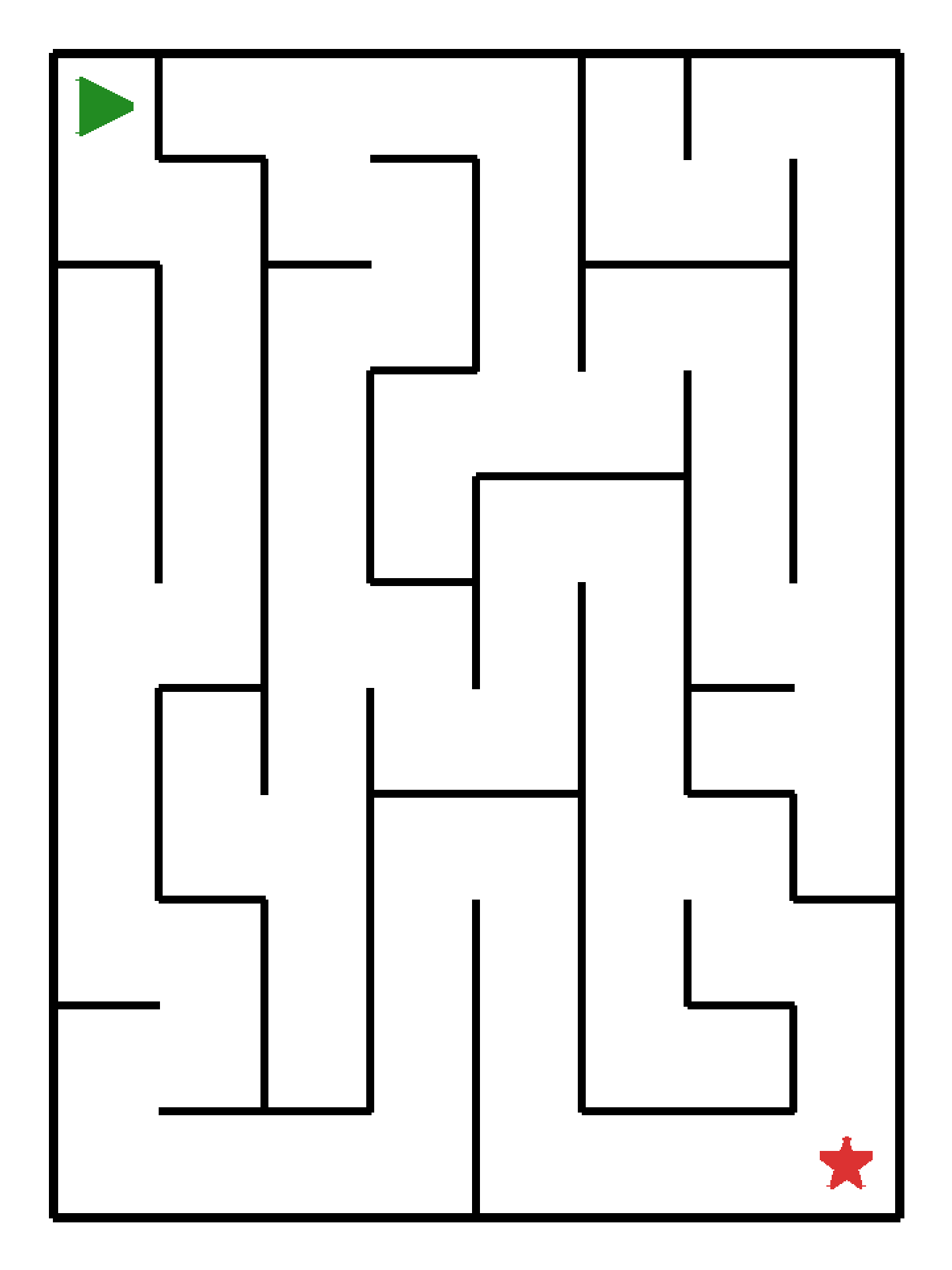 Labyrinth-Rätsel Labyrinth (leicht) für Kindergarten aus der Kategorie Labyrinth - kostenlos ausdrucken