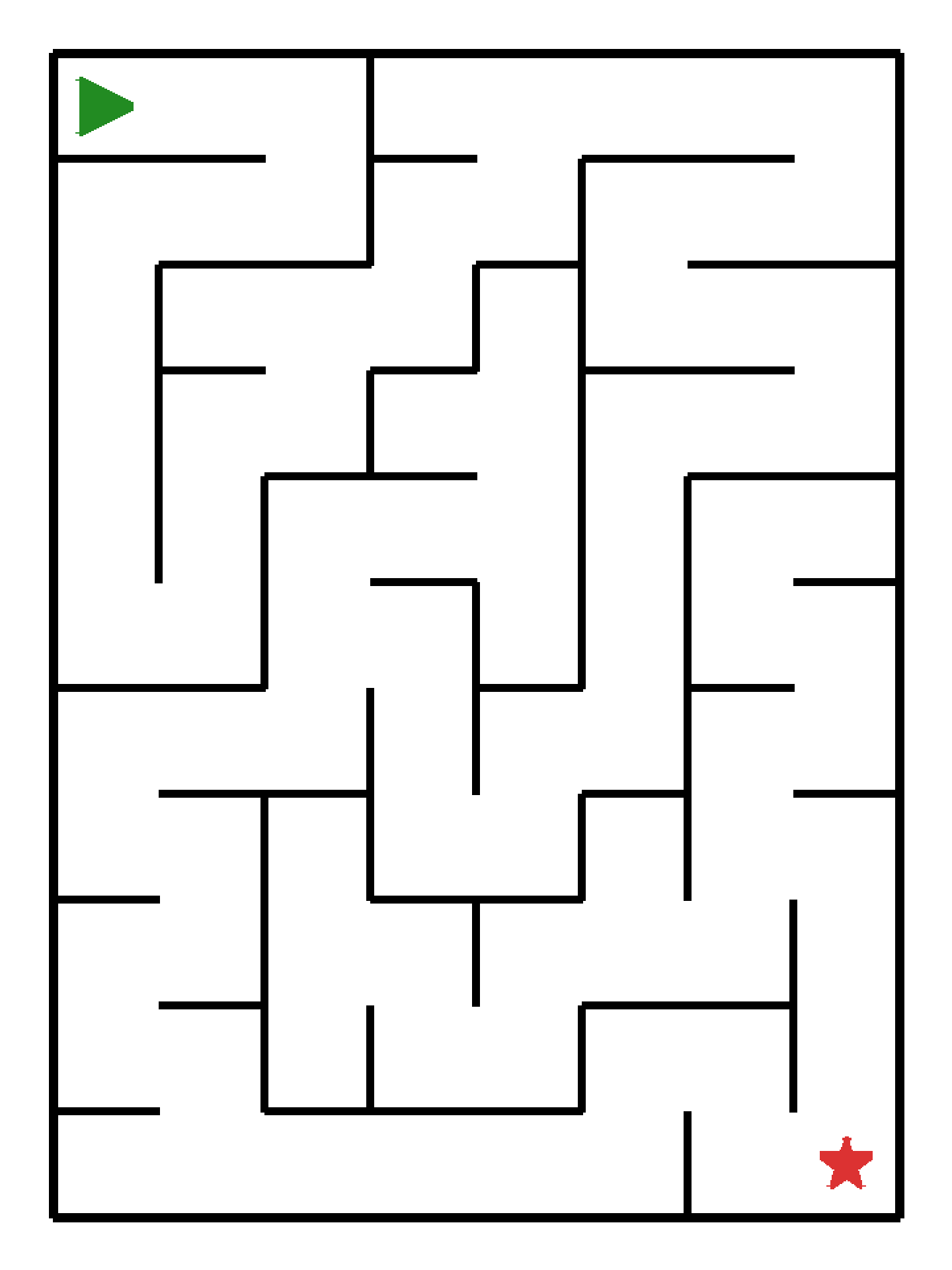 Labyrinth-Rätsel Labyrinth (leicht) für Kindergarten aus der Kategorie Labyrinth - kostenlos ausdrucken