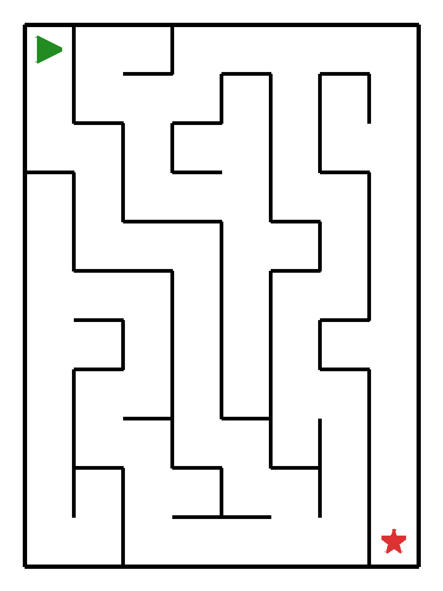 Labyrinth-Rätsel Labyrinth (leicht) für Kindergarten aus der Kategorie Labyrinth - kostenlos ausdrucken