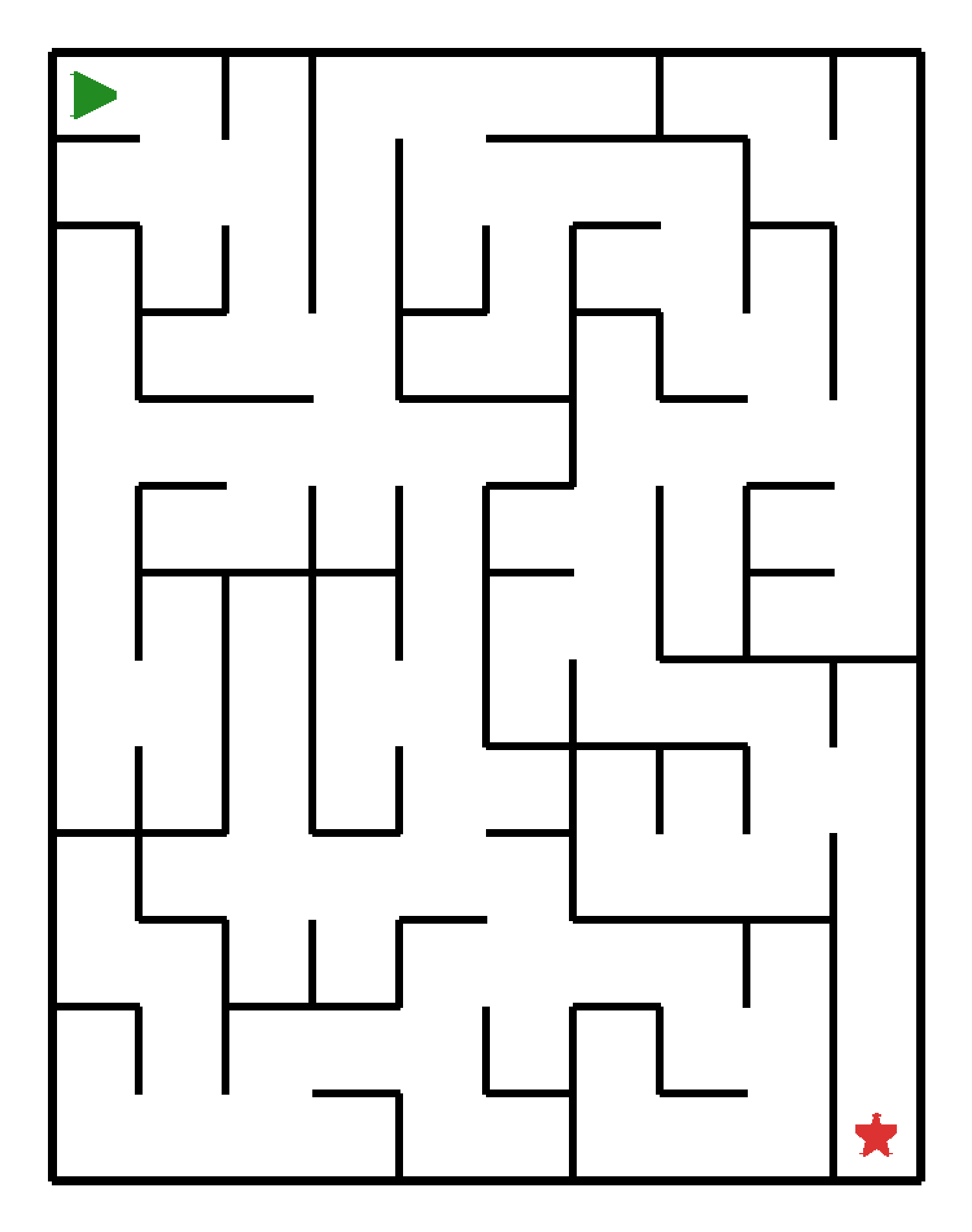 Labyrinth-Rätsel Labyrinth (mittel) für Kindergarten aus der Kategorie Labyrinth - kostenlos ausdrucken