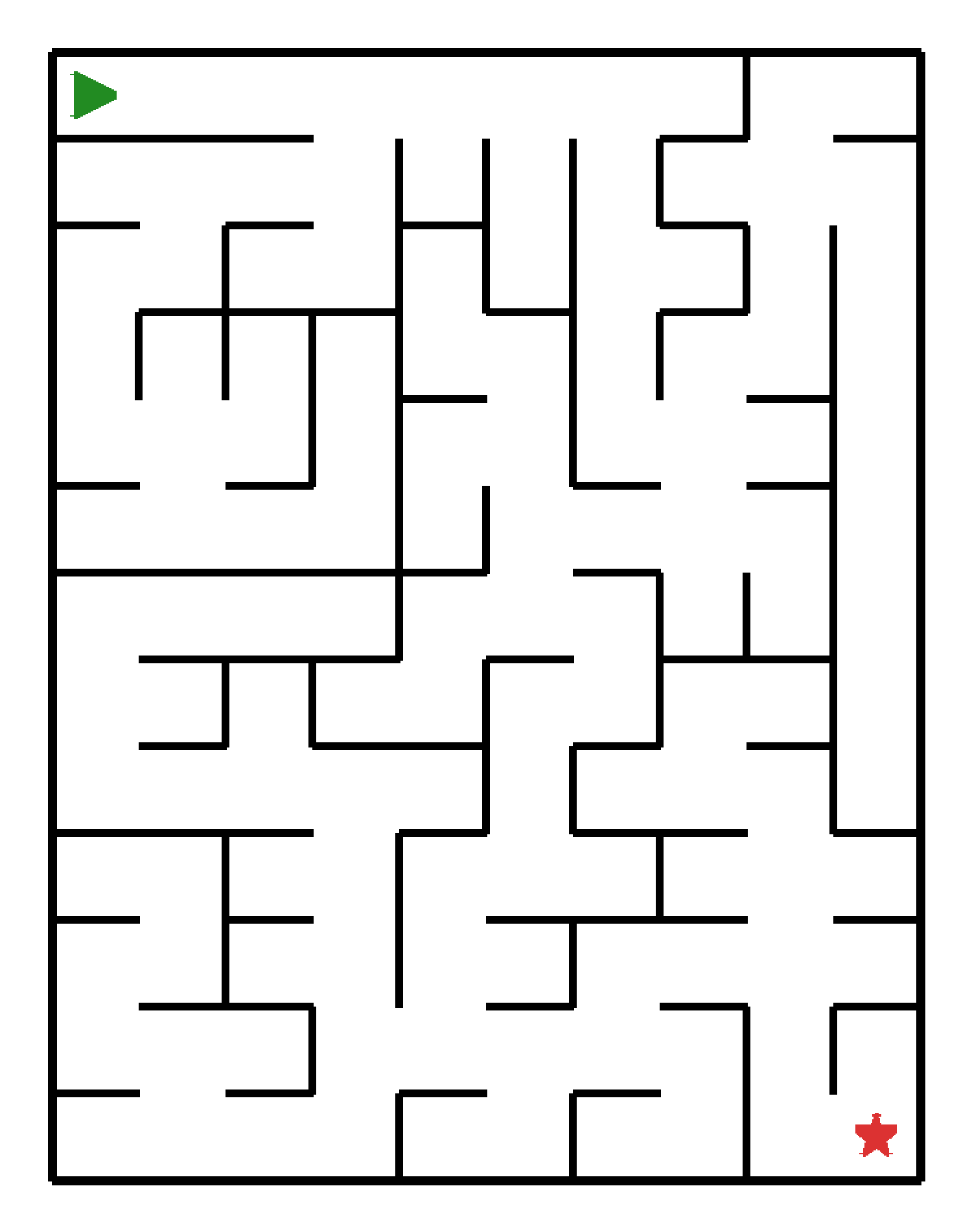 Labyrinth-Rätsel Labyrinth (mittel) für Kindergarten aus der Kategorie Labyrinth - kostenlos ausdrucken