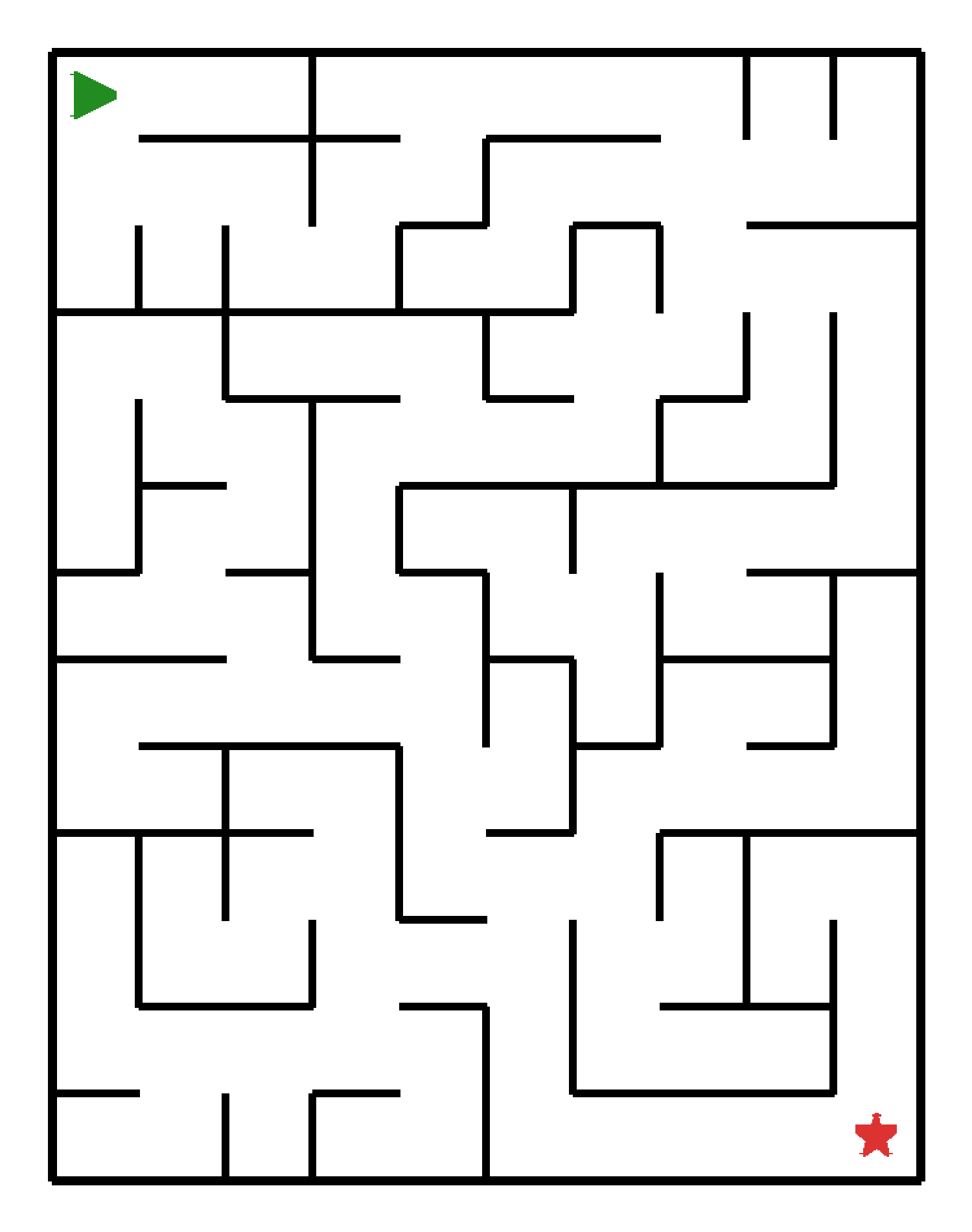 Labyrinth-Rätsel Labyrinth (mittel) für Kindergarten aus der Kategorie Labyrinth - kostenlos ausdrucken