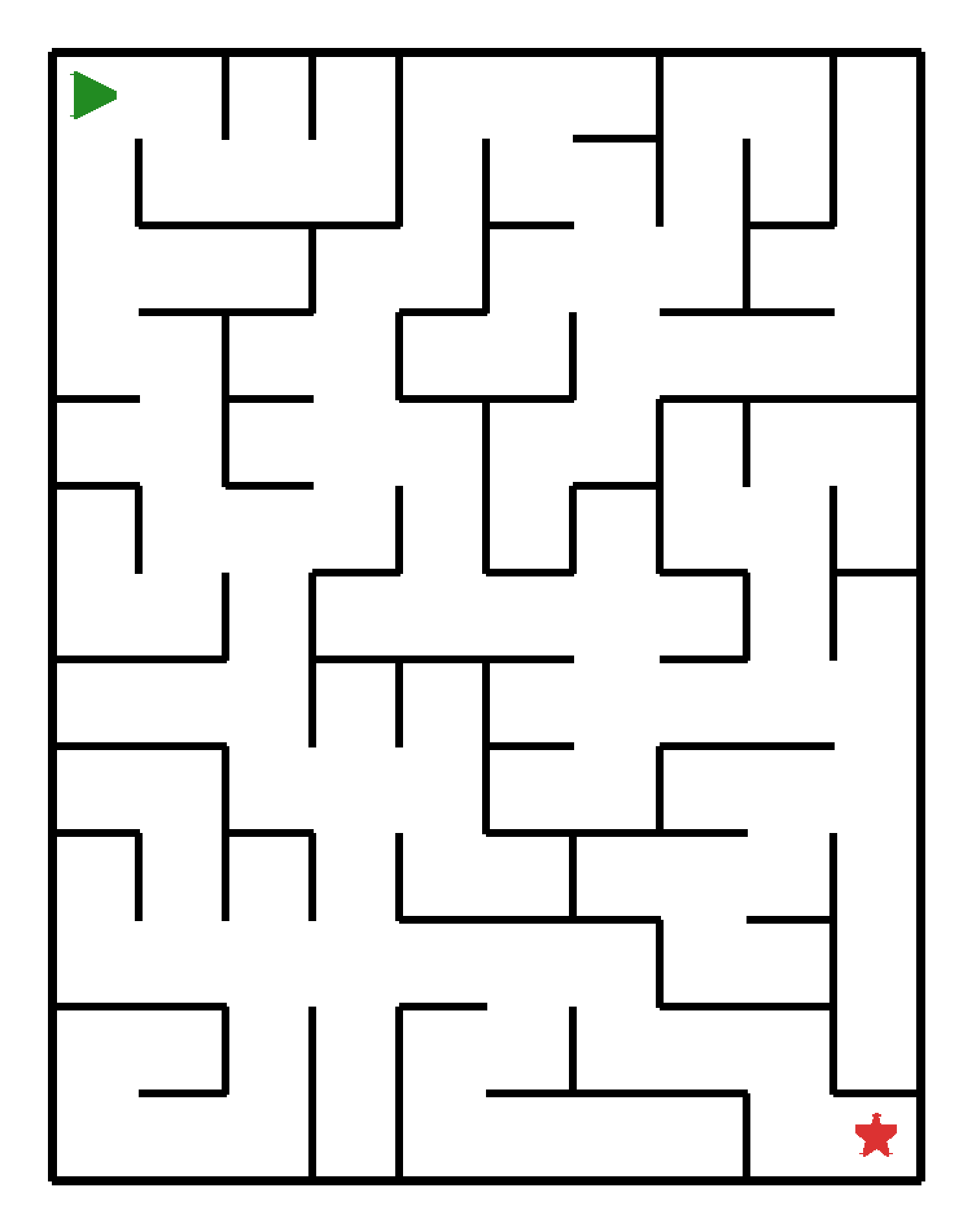 Labyrinth-Rätsel Labyrinth (mittel) für Kindergarten aus der Kategorie Labyrinth - kostenlos ausdrucken