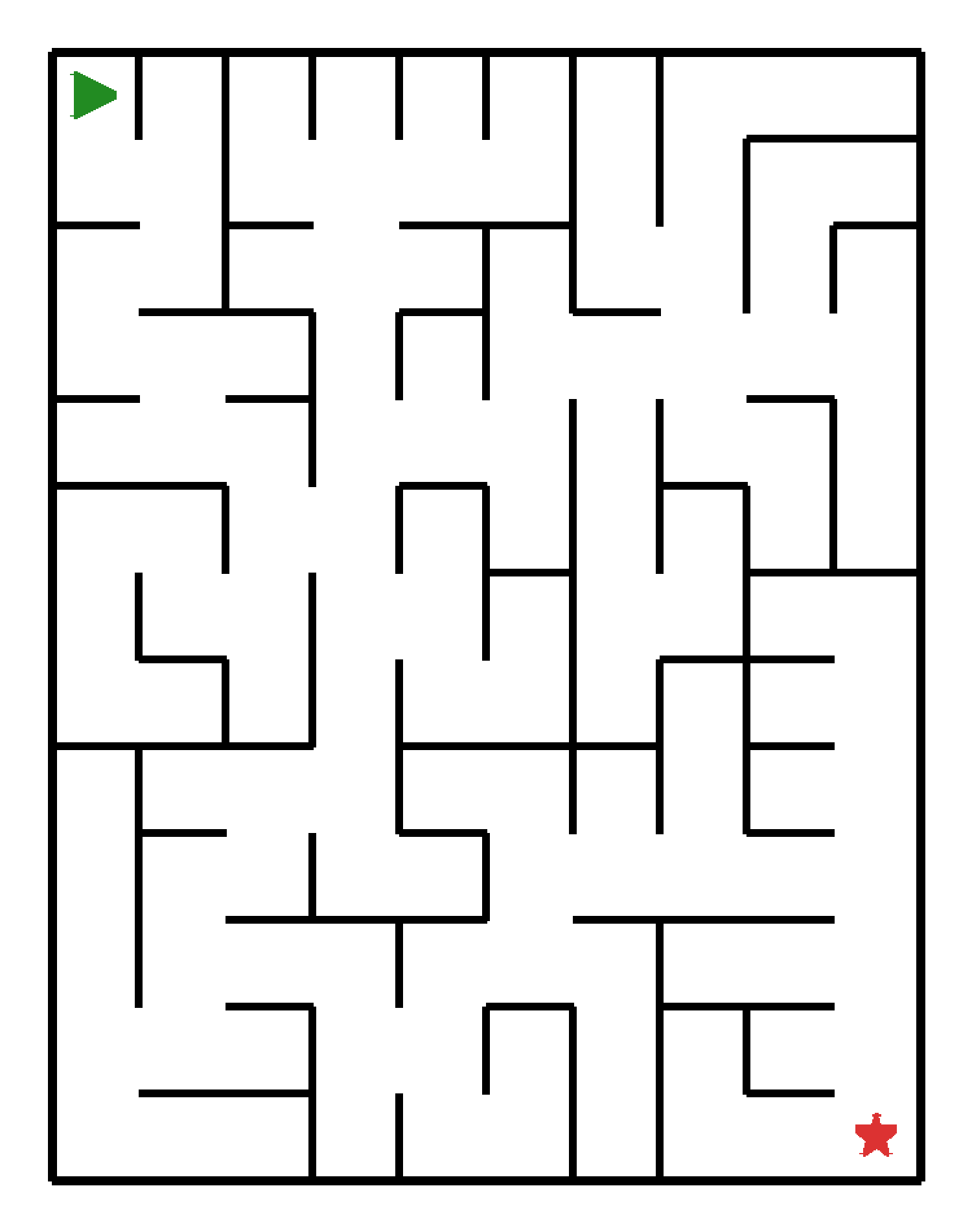 Labyrinth-Rätsel Labyrinth (mittel) für Kindergarten aus der Kategorie Labyrinth - kostenlos ausdrucken