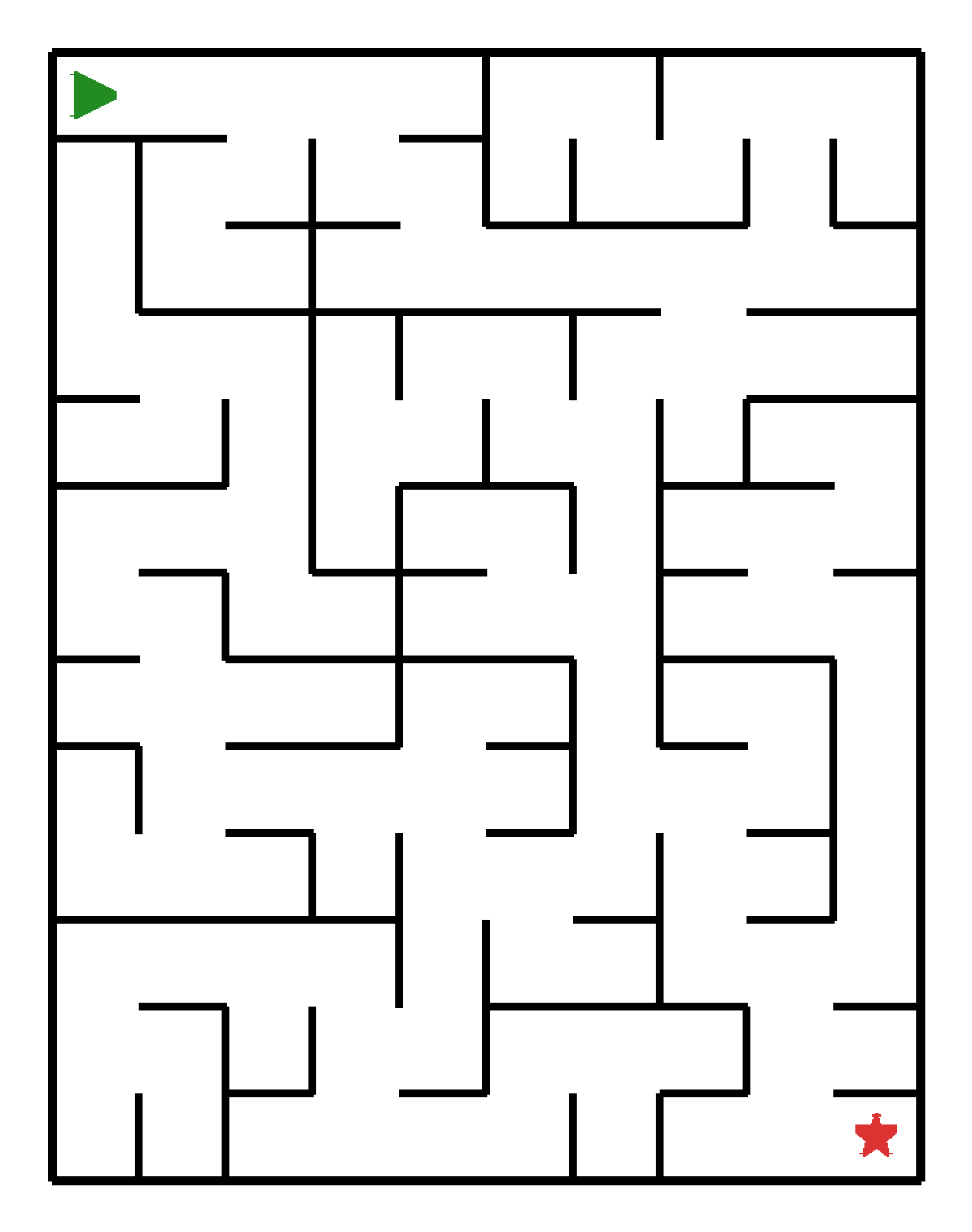 Labyrinth-Rätsel Labyrinth (mittel) für Kindergarten aus der Kategorie Labyrinth - kostenlos ausdrucken