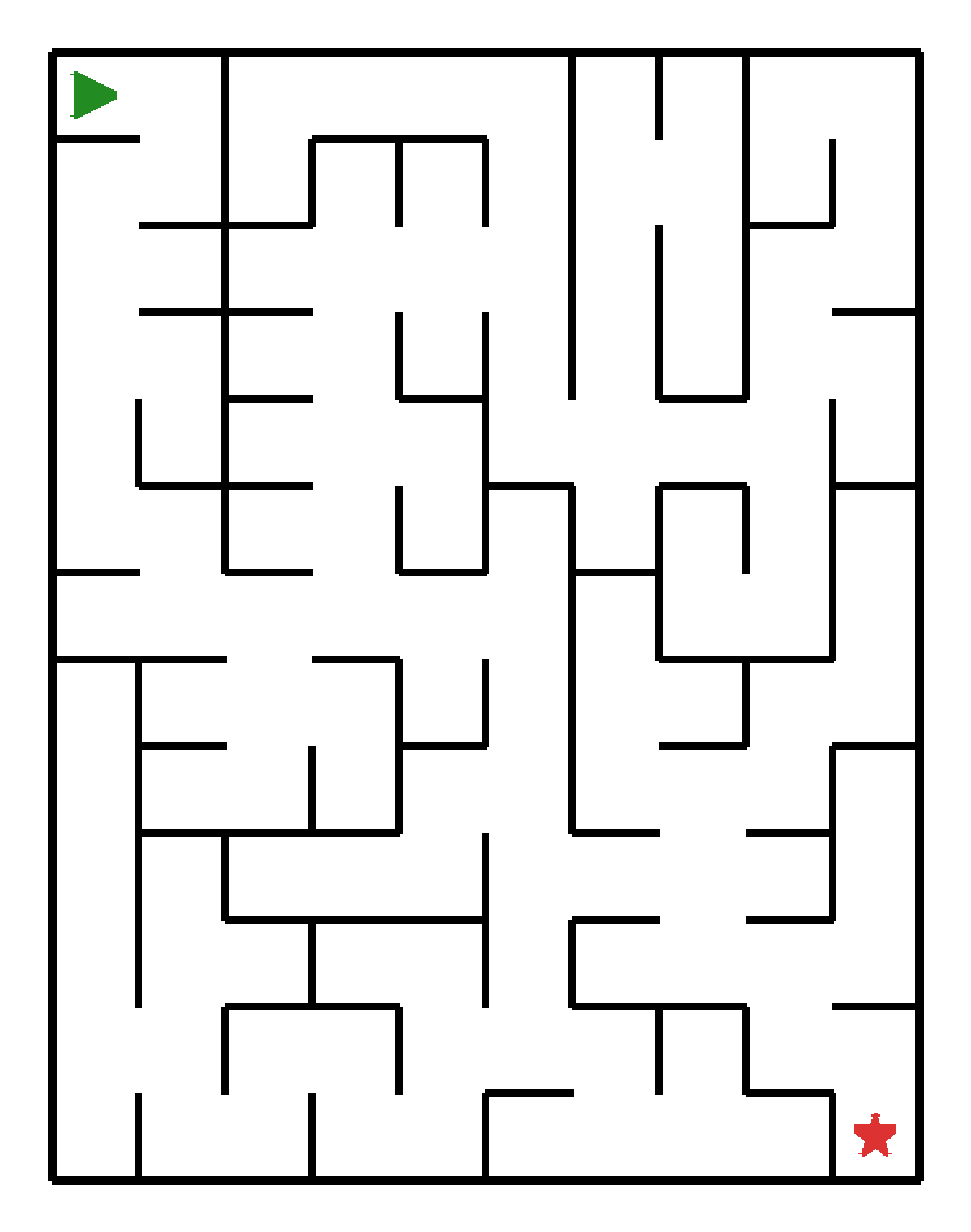 Labyrinth-Rätsel Labyrinth (mittel) für Kindergarten aus der Kategorie Labyrinth - kostenlos ausdrucken