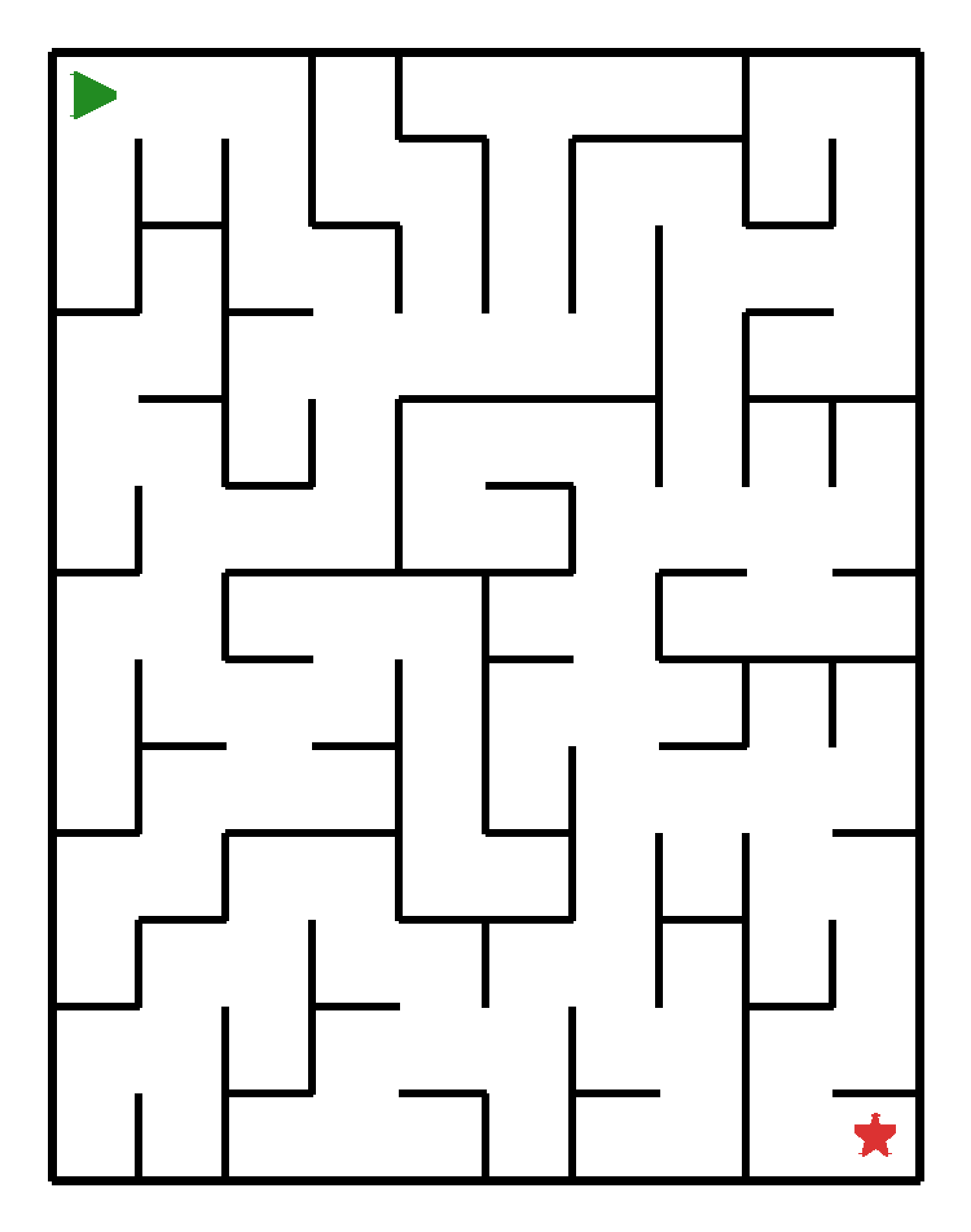 Labyrinth-Rätsel Labyrinth (mittel) für Kindergarten aus der Kategorie Labyrinth - kostenlos ausdrucken