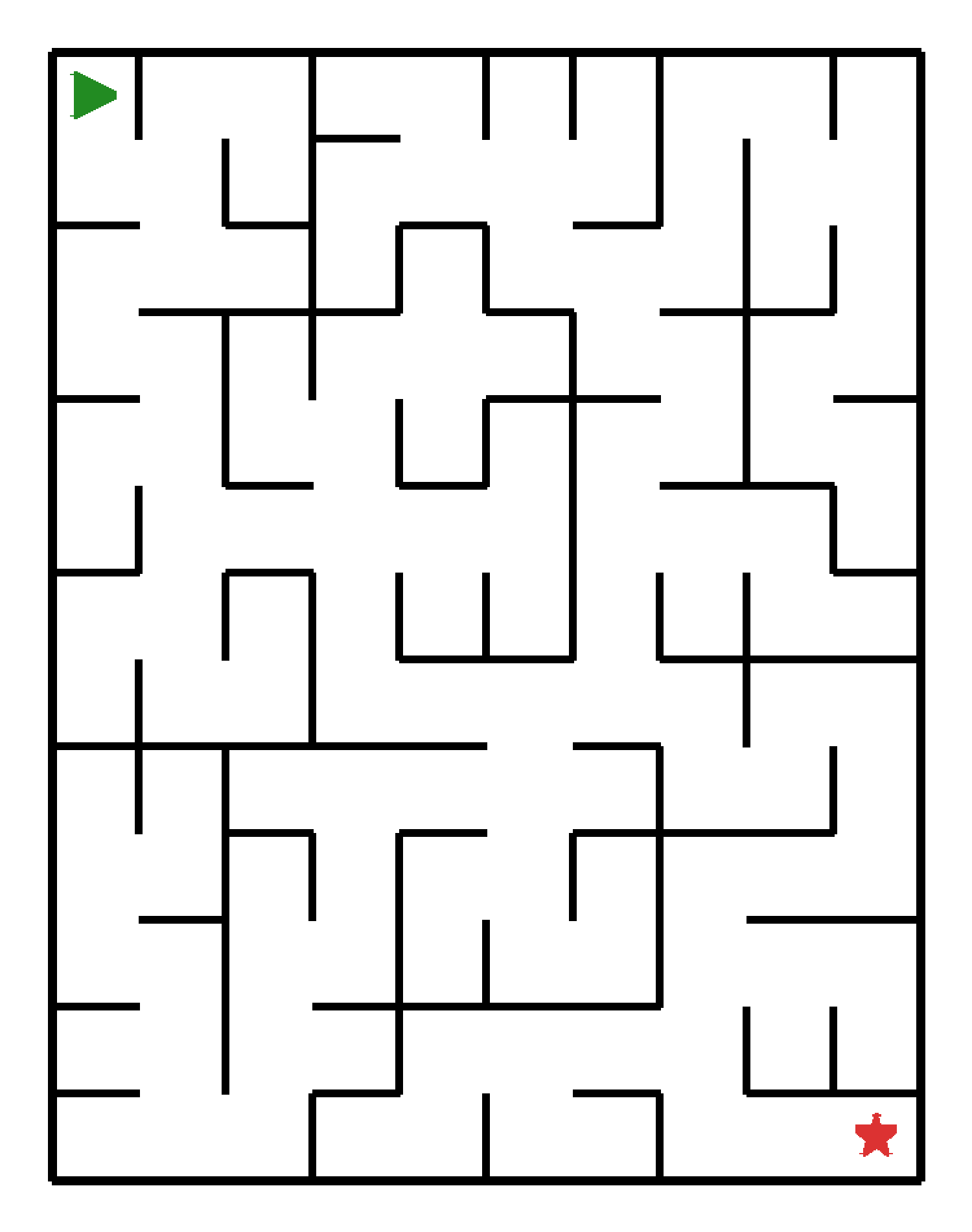 Labyrinth-Rätsel Labyrinth (mittel) für Kindergarten aus der Kategorie Labyrinth - kostenlos ausdrucken