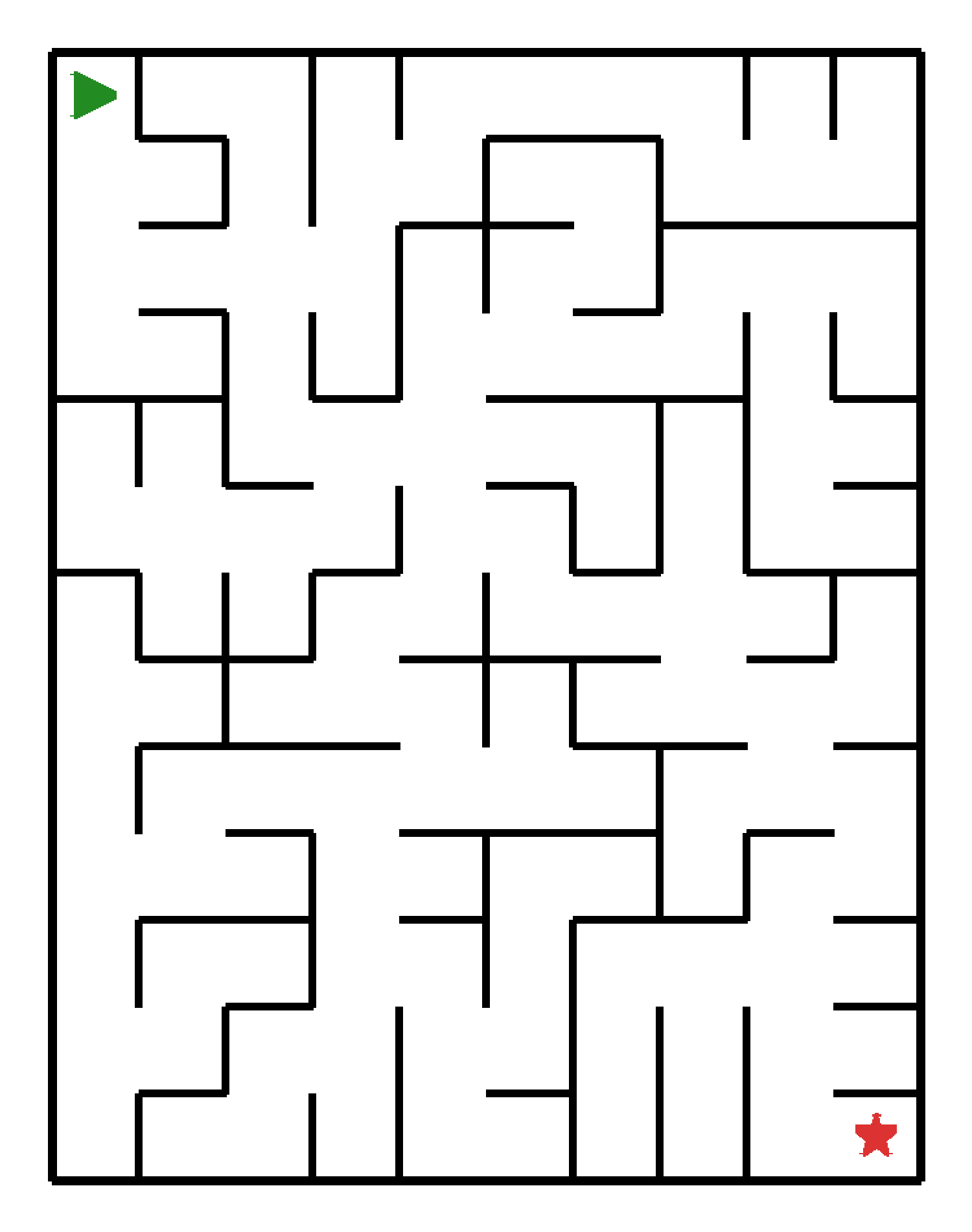 Labyrinth-Rätsel Labyrinth (mittel) für Kindergarten aus der Kategorie Labyrinth - kostenlos ausdrucken