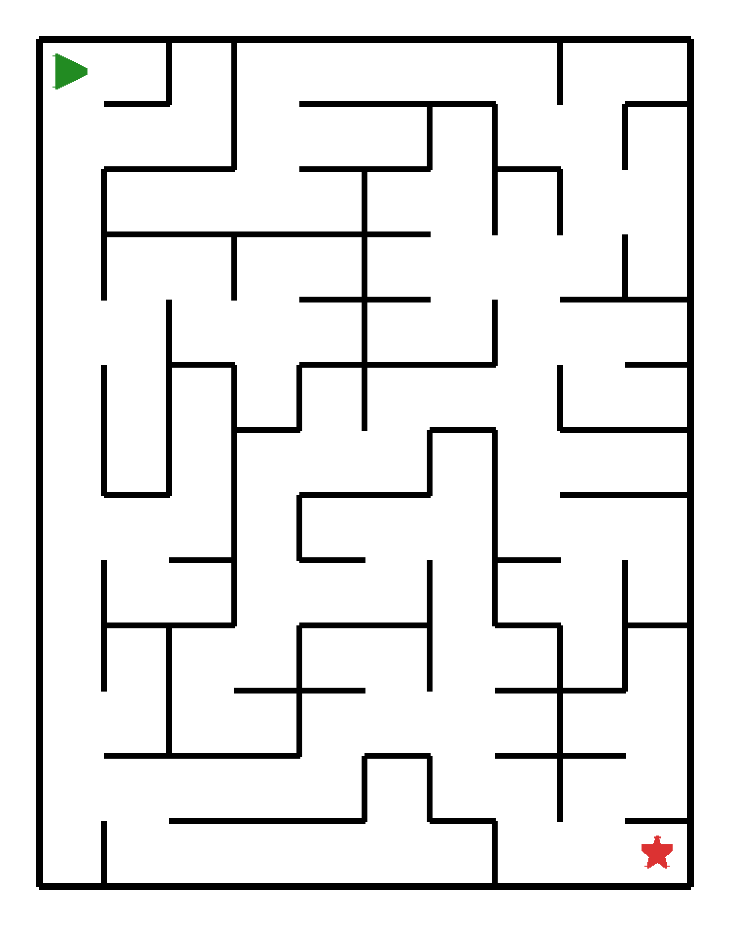 Labyrinth-Rätsel Labyrinth (mittel) für Kindergarten aus der Kategorie Labyrinth - kostenlos ausdrucken