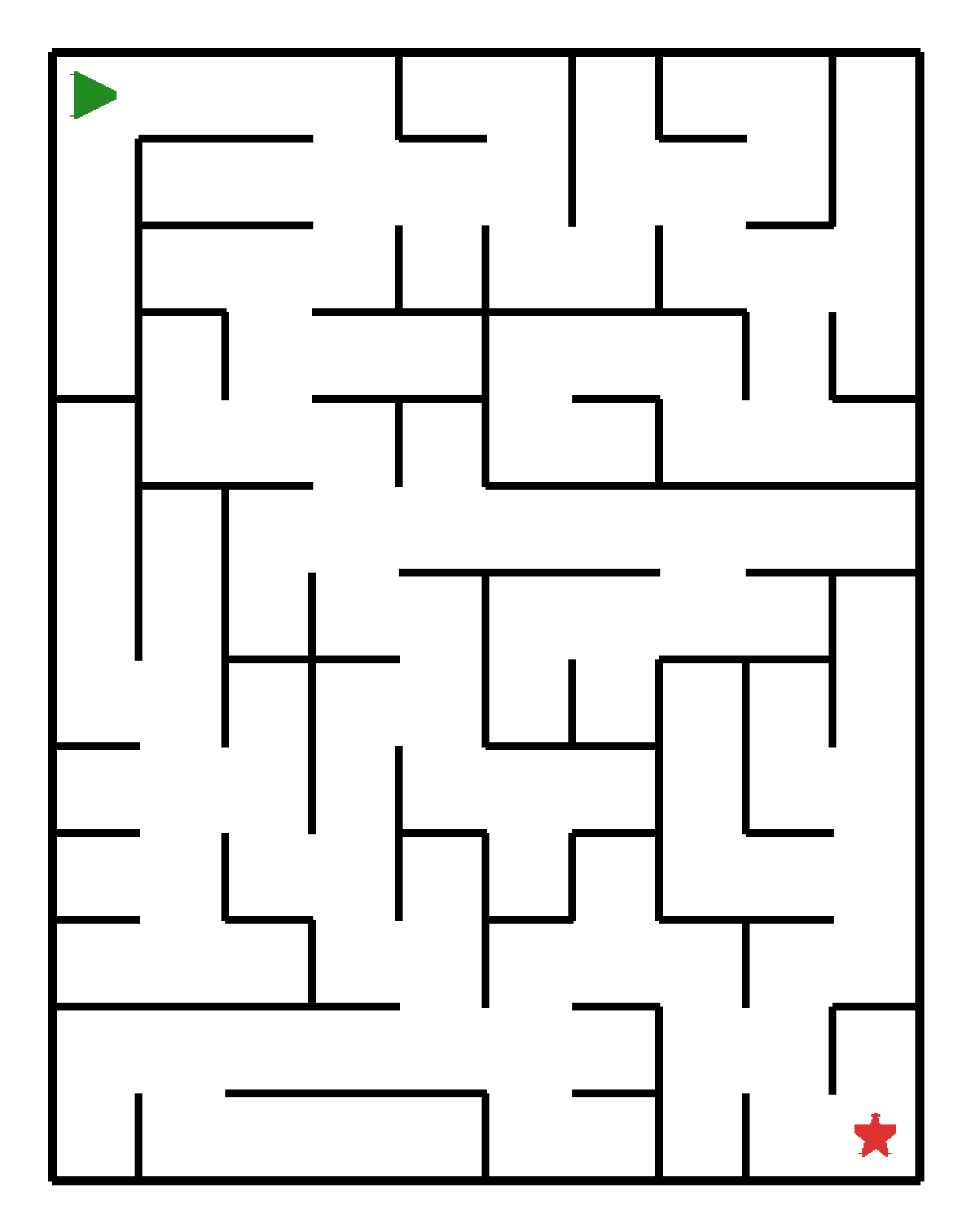 Labyrinth-Rätsel Labyrinth (mittel) für Kindergarten aus der Kategorie Labyrinth - kostenlos ausdrucken