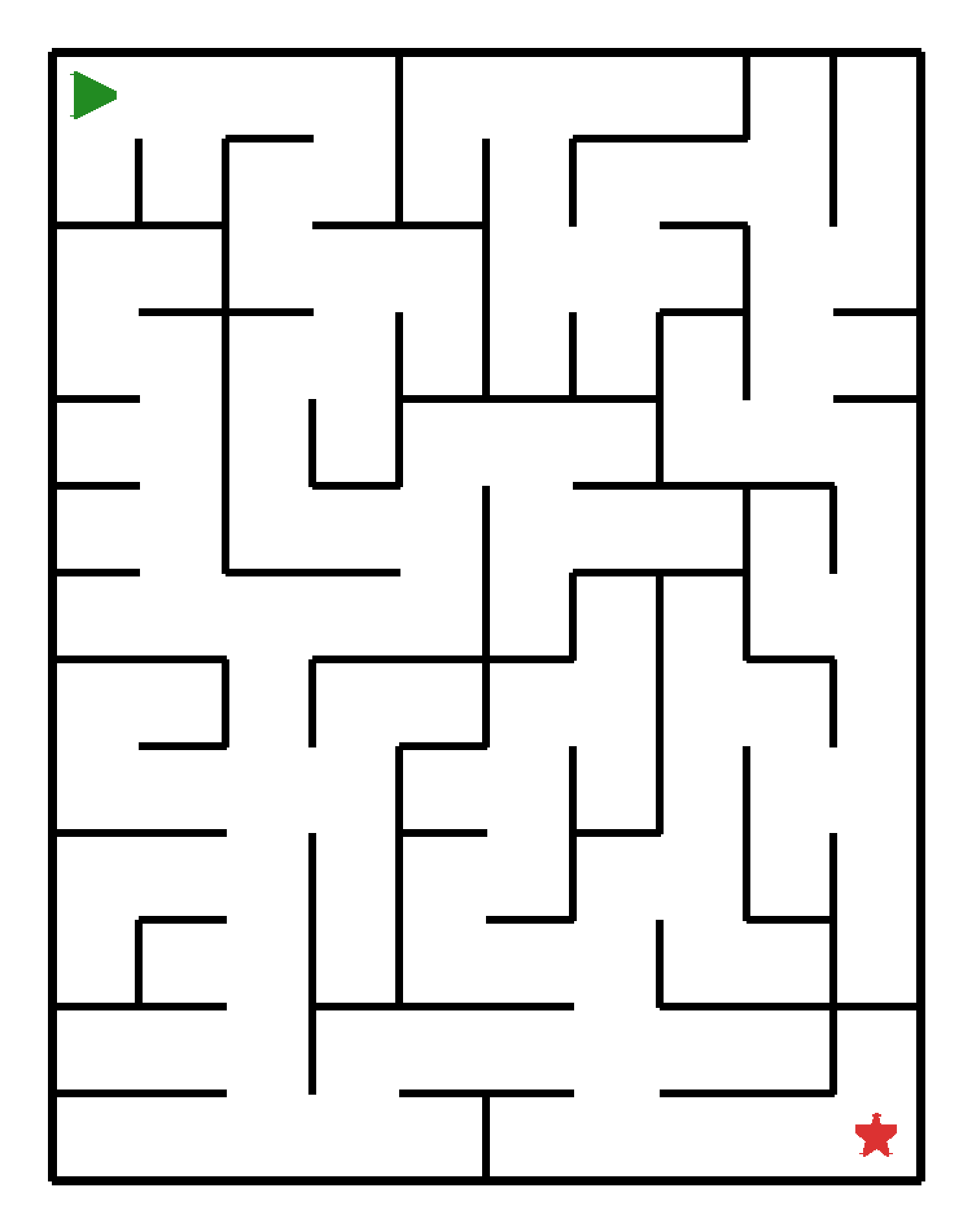 Labyrinth-Rätsel Labyrinth (mittel) für Kindergarten aus der Kategorie Labyrinth - kostenlos ausdrucken