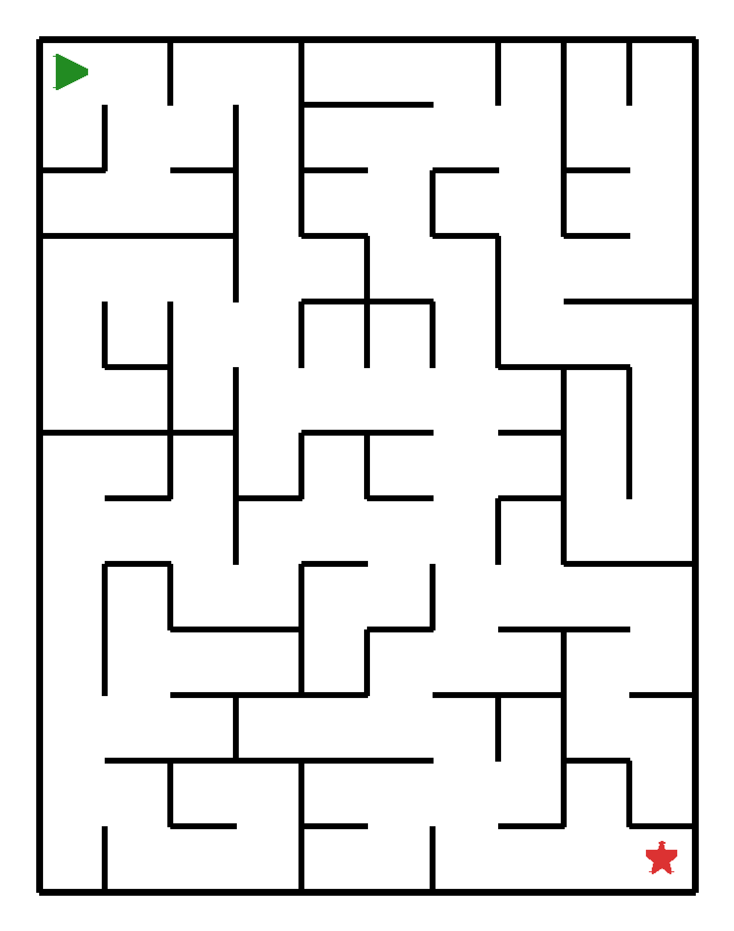 Labyrinth-Rätsel Labyrinth (mittel) für Kindergarten aus der Kategorie Labyrinth - kostenlos ausdrucken