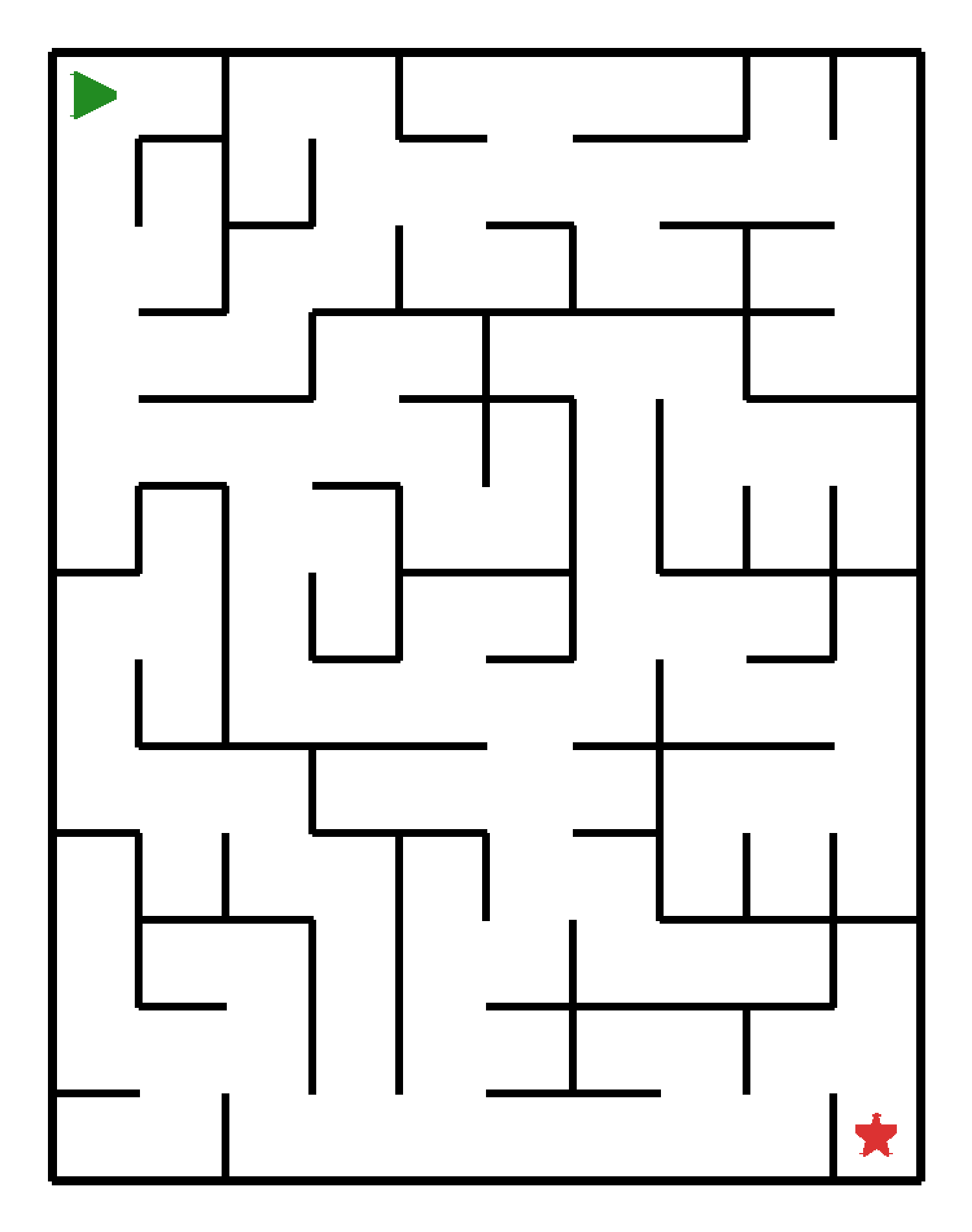 Labyrinth-Rätsel Labyrinth (mittel) für Kindergarten aus der Kategorie Labyrinth - kostenlos ausdrucken