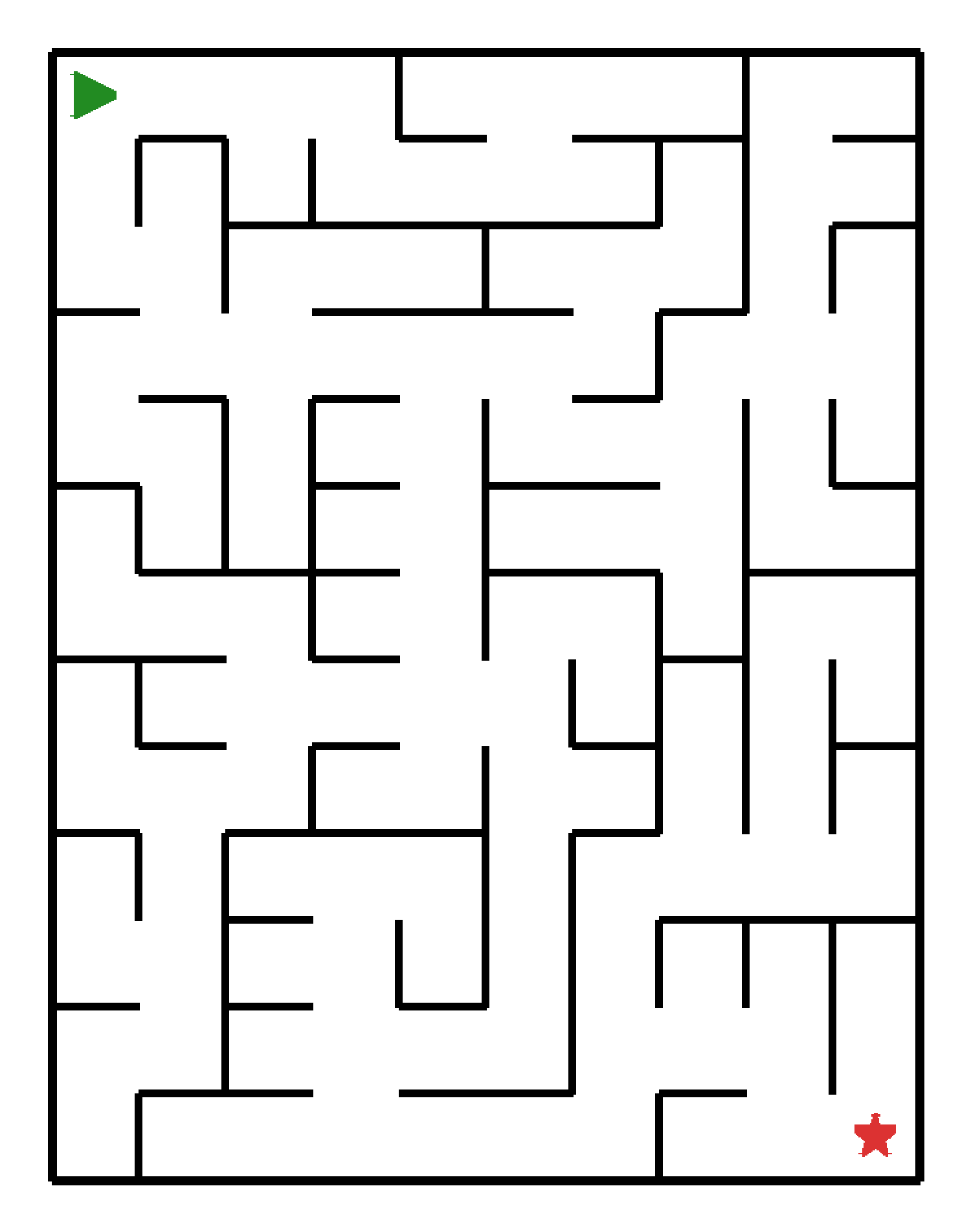 Labyrinth-Rätsel Labyrinth (mittel) für Kindergarten aus der Kategorie Labyrinth - kostenlos ausdrucken