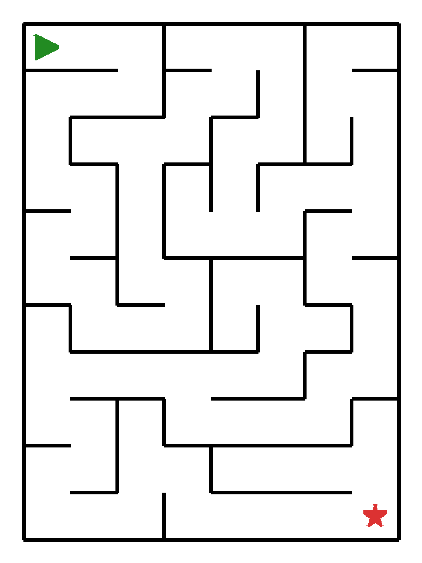 Labyrinth-Rätsel Labyrinth (leicht) für Kindergarten aus der Kategorie Labyrinth - kostenlos ausdrucken