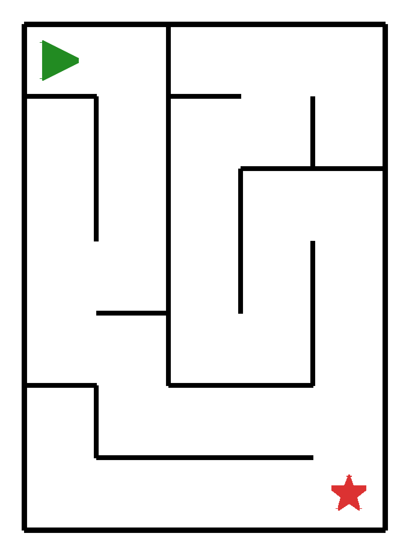 Labyrinth-Rätsel Labyrinth (leicht) für Kindergarten aus der Kategorie Labyrinth - kostenlos ausdrucken