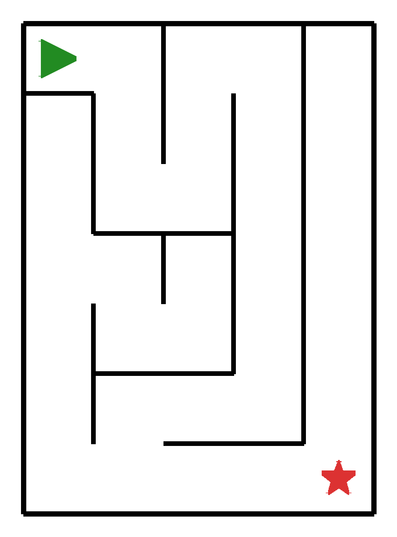 Labyrinth-Rätsel Labyrinth (leicht) für Kindergarten aus der Kategorie Labyrinth - kostenlos ausdrucken