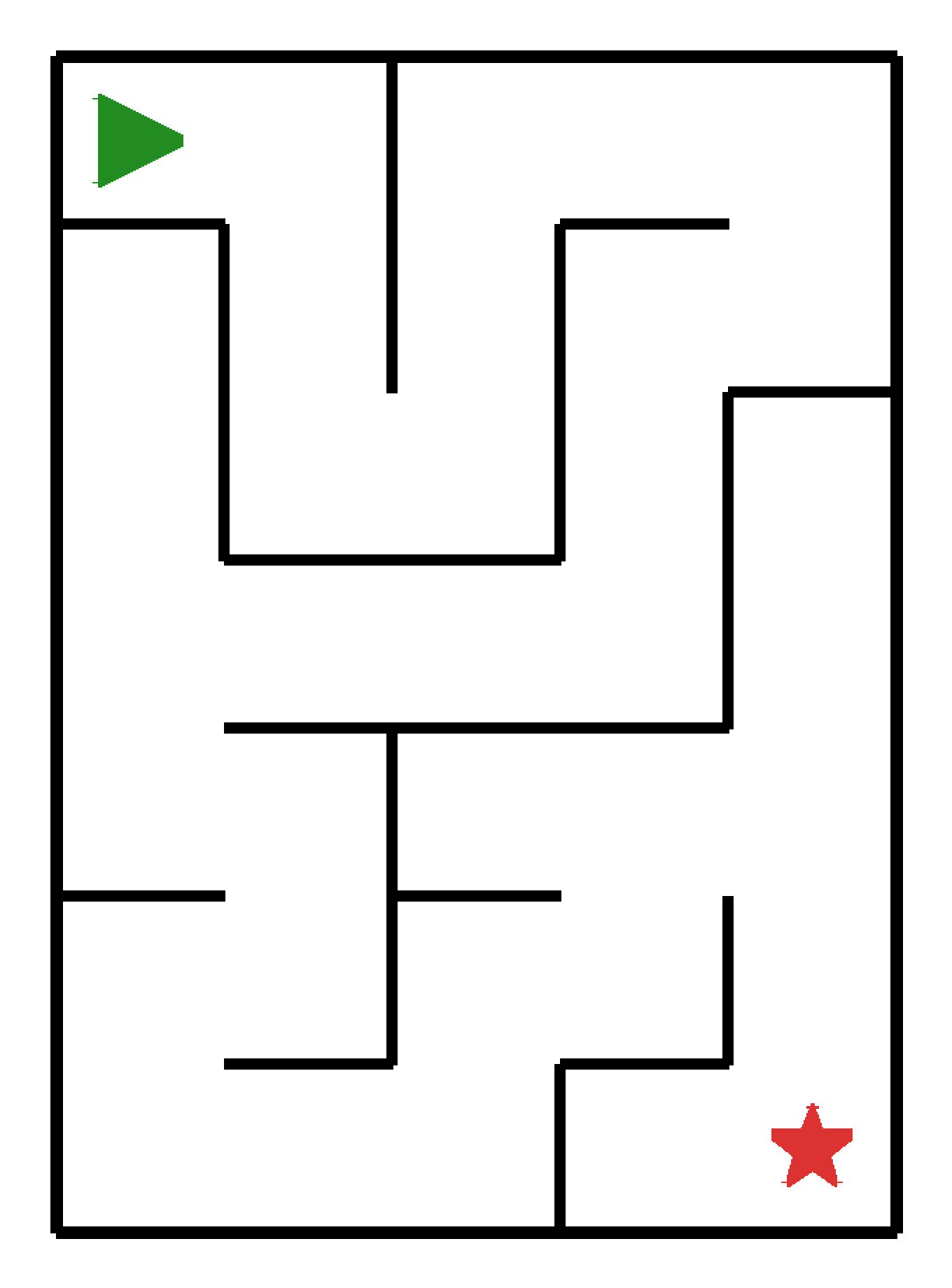 Labyrinth-Rätsel Labyrinth (leicht) für Kindergarten aus der Kategorie Labyrinth - kostenlos ausdrucken