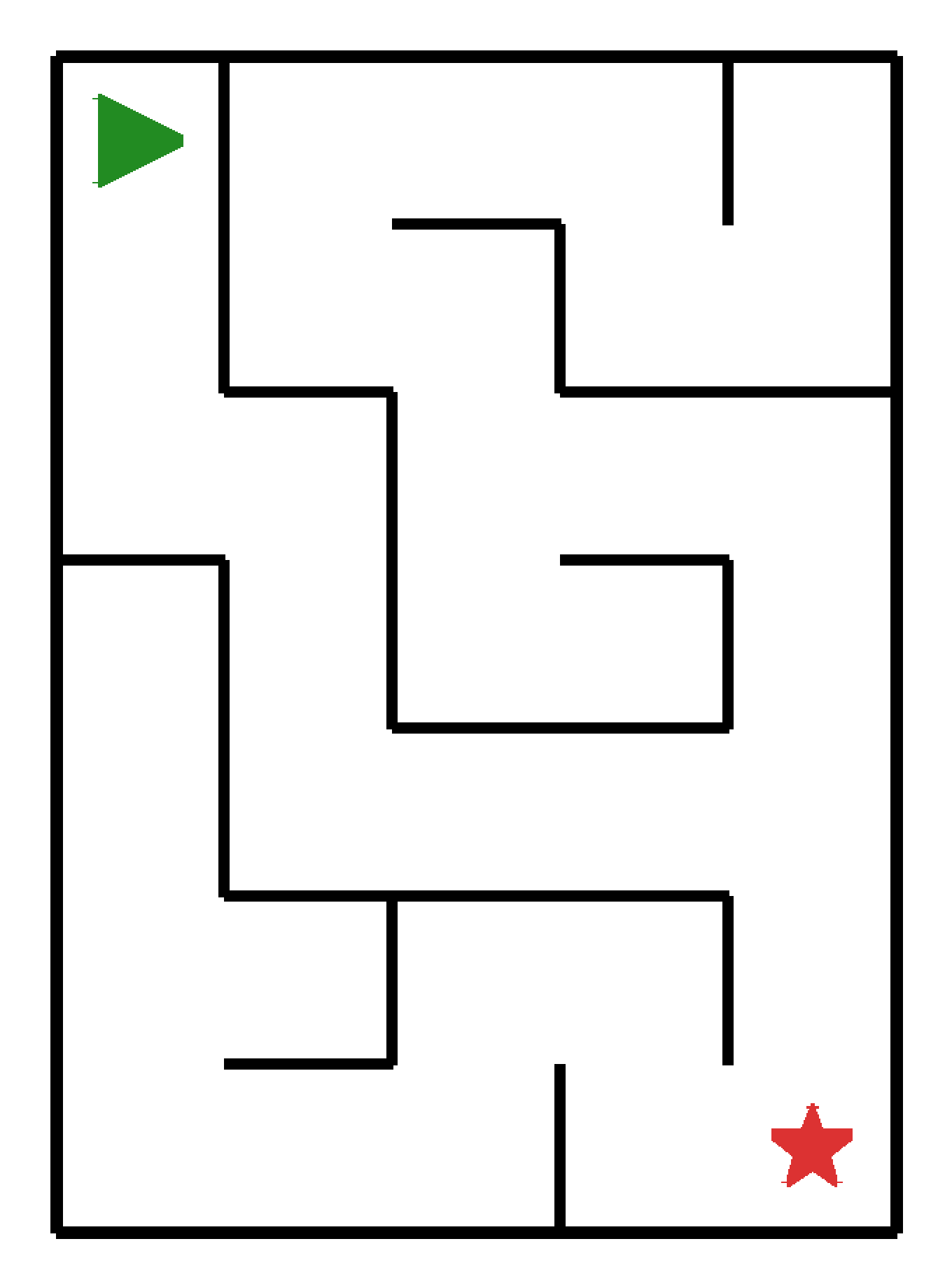 Labyrinth-Rätsel Labyrinth (leicht) für Kindergarten aus der Kategorie Labyrinth - kostenlos ausdrucken