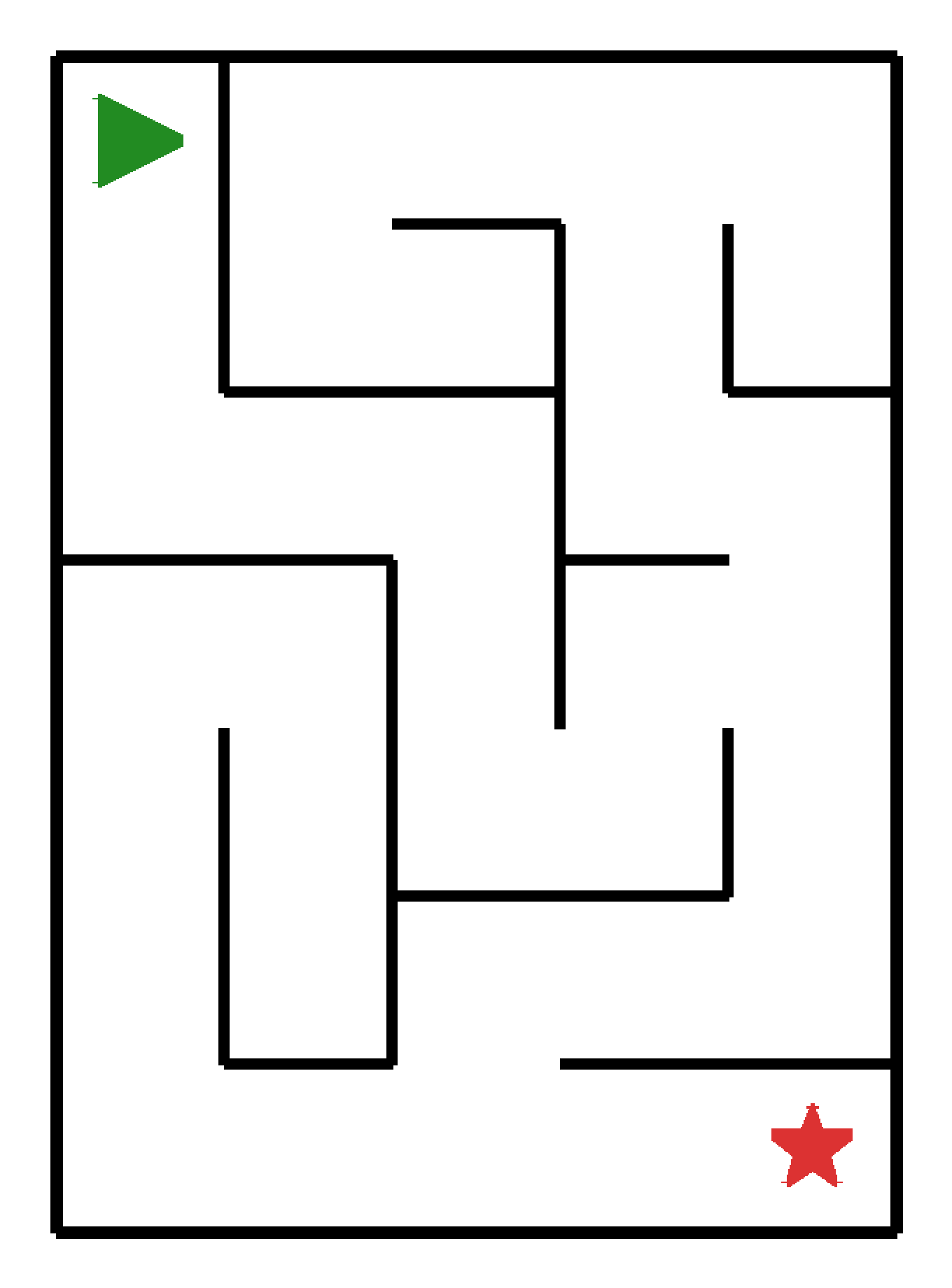 Labyrinth-Rätsel Labyrinth (leicht) für Kindergarten aus der Kategorie Labyrinth - kostenlos ausdrucken