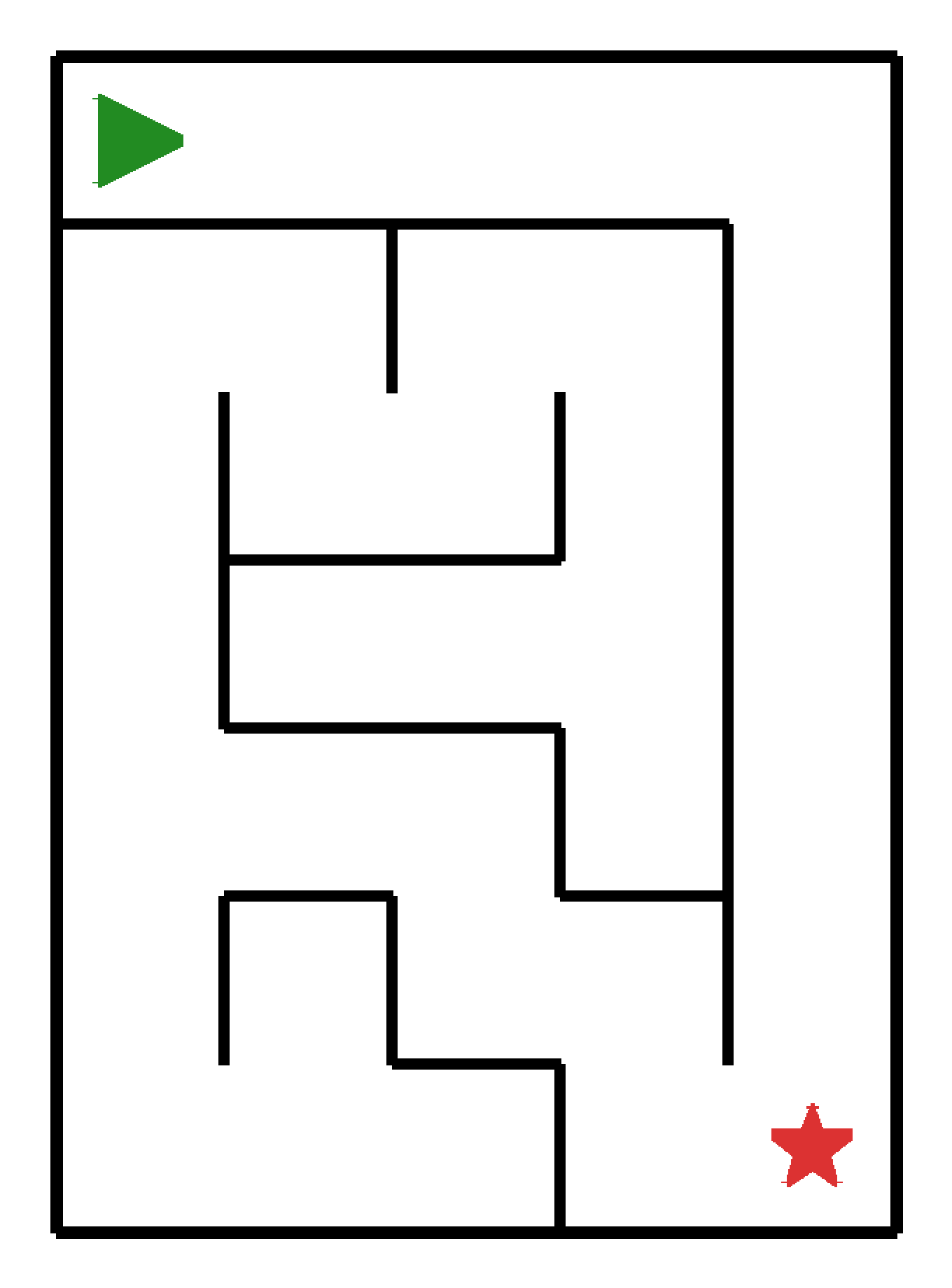 Labyrinth-Rätsel Labyrinth (leicht) für Kindergarten aus der Kategorie Labyrinth - kostenlos ausdrucken