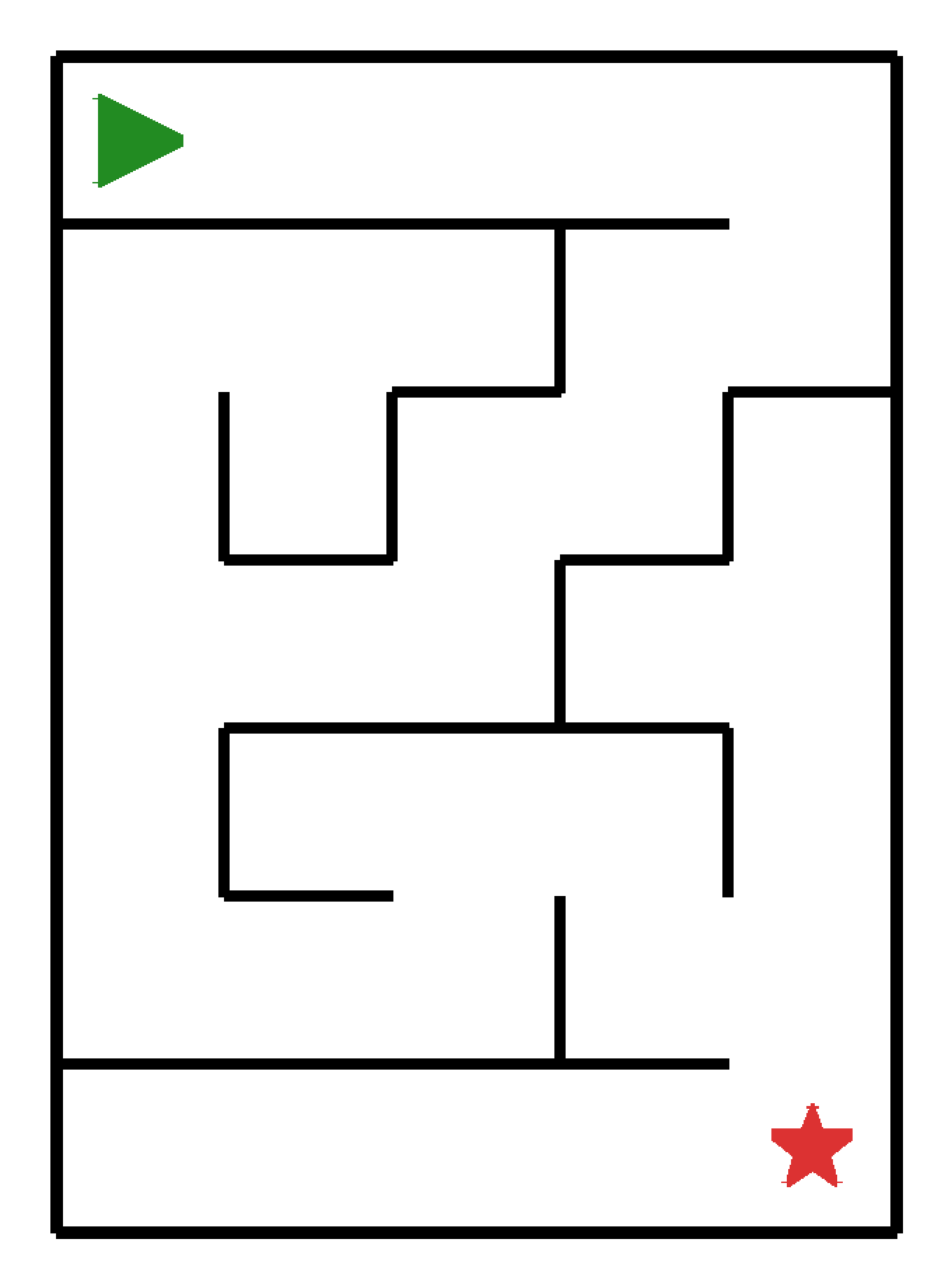 Labyrinth-Rätsel Labyrinth (leicht) für Kindergarten aus der Kategorie Labyrinth - kostenlos ausdrucken