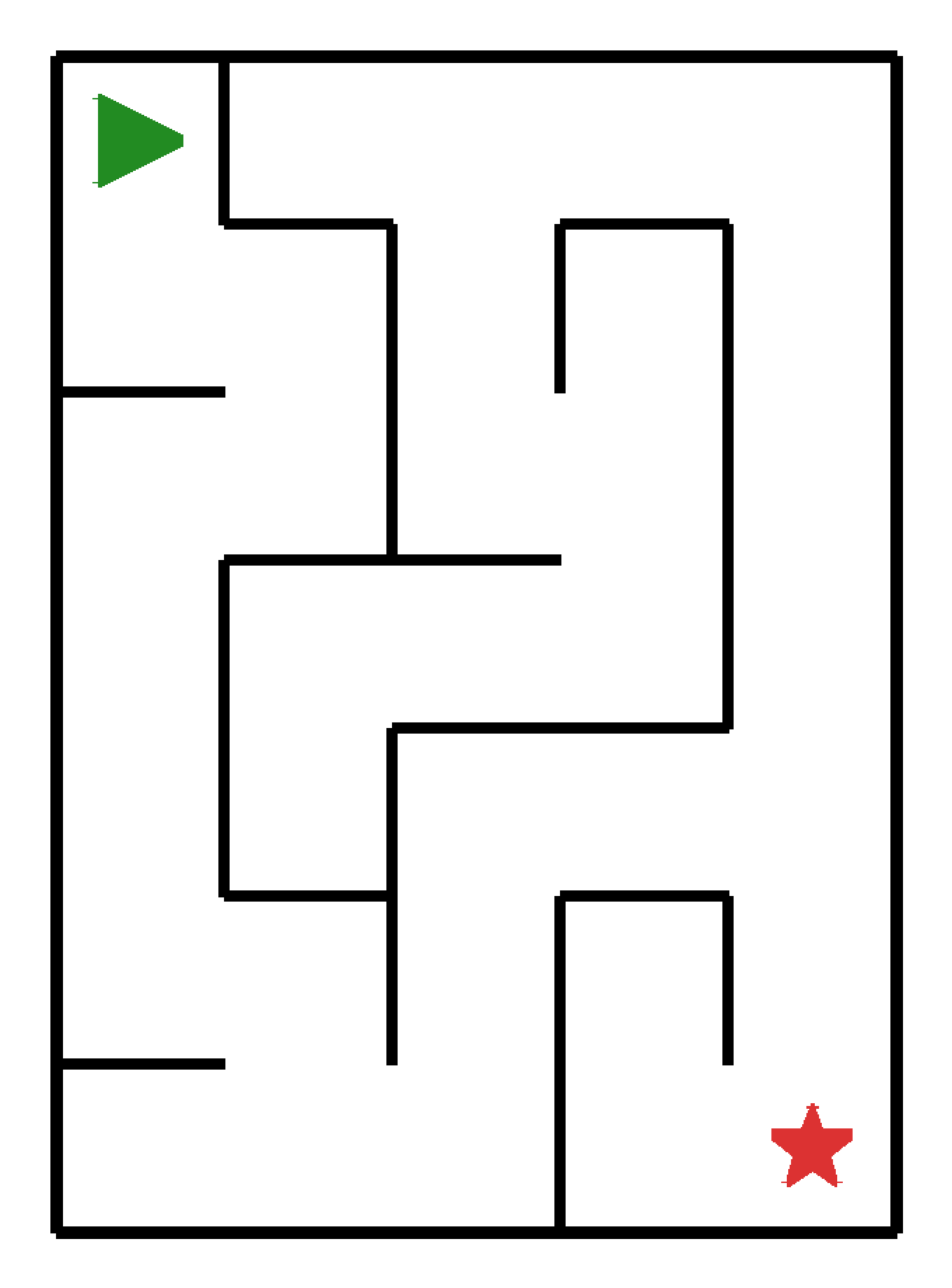 Labyrinth-Rätsel Labyrinth (leicht) für Kindergarten aus der Kategorie Labyrinth - kostenlos ausdrucken